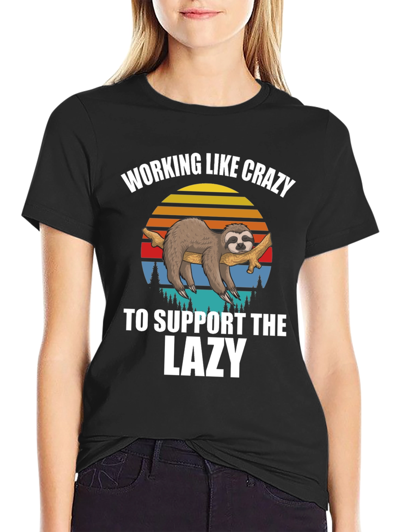 Working Like Crazy Sloth T-Shirt