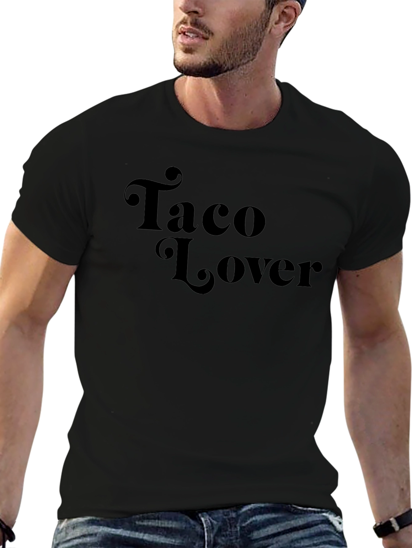 Taco Lover Graphic Tee - Black Casual T-Shirt
