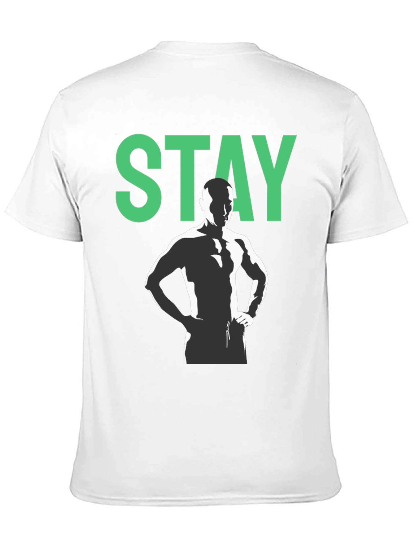 Stay Strong Graphic Tee - Black Crew Neck T-Shirt