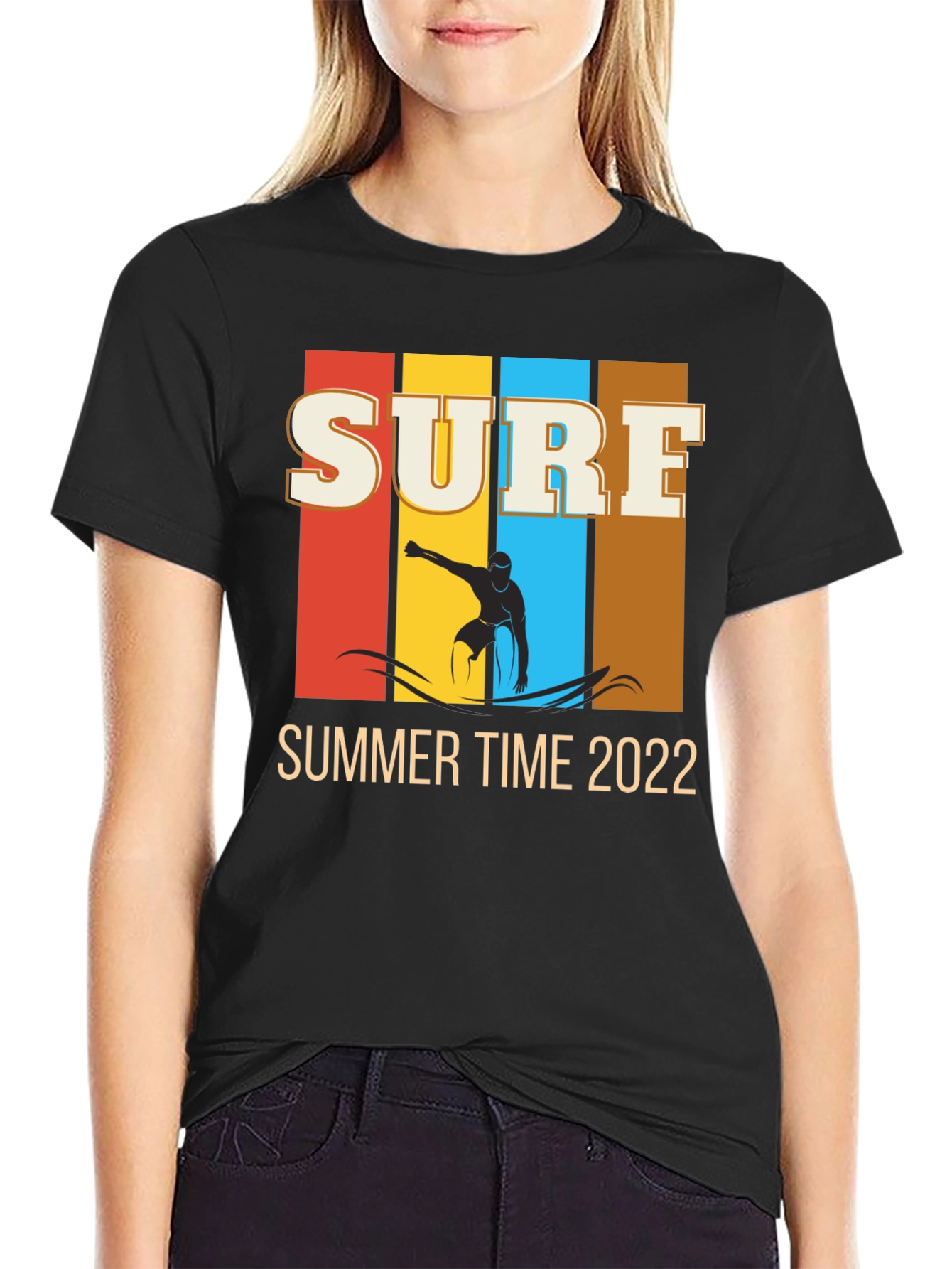 Surf Time 2022 Black Graphic Tee