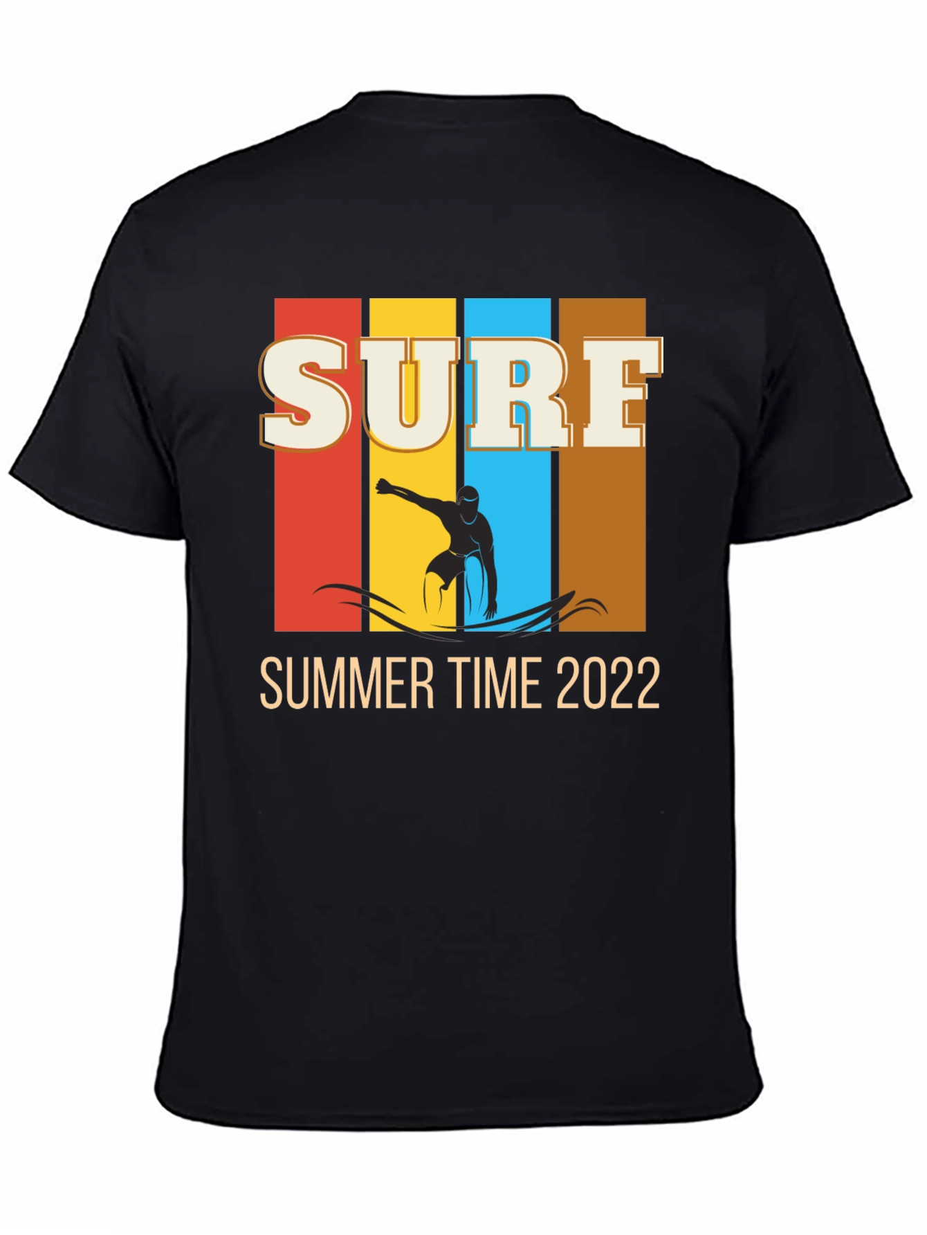Surf Time 2022 Black Graphic Tee