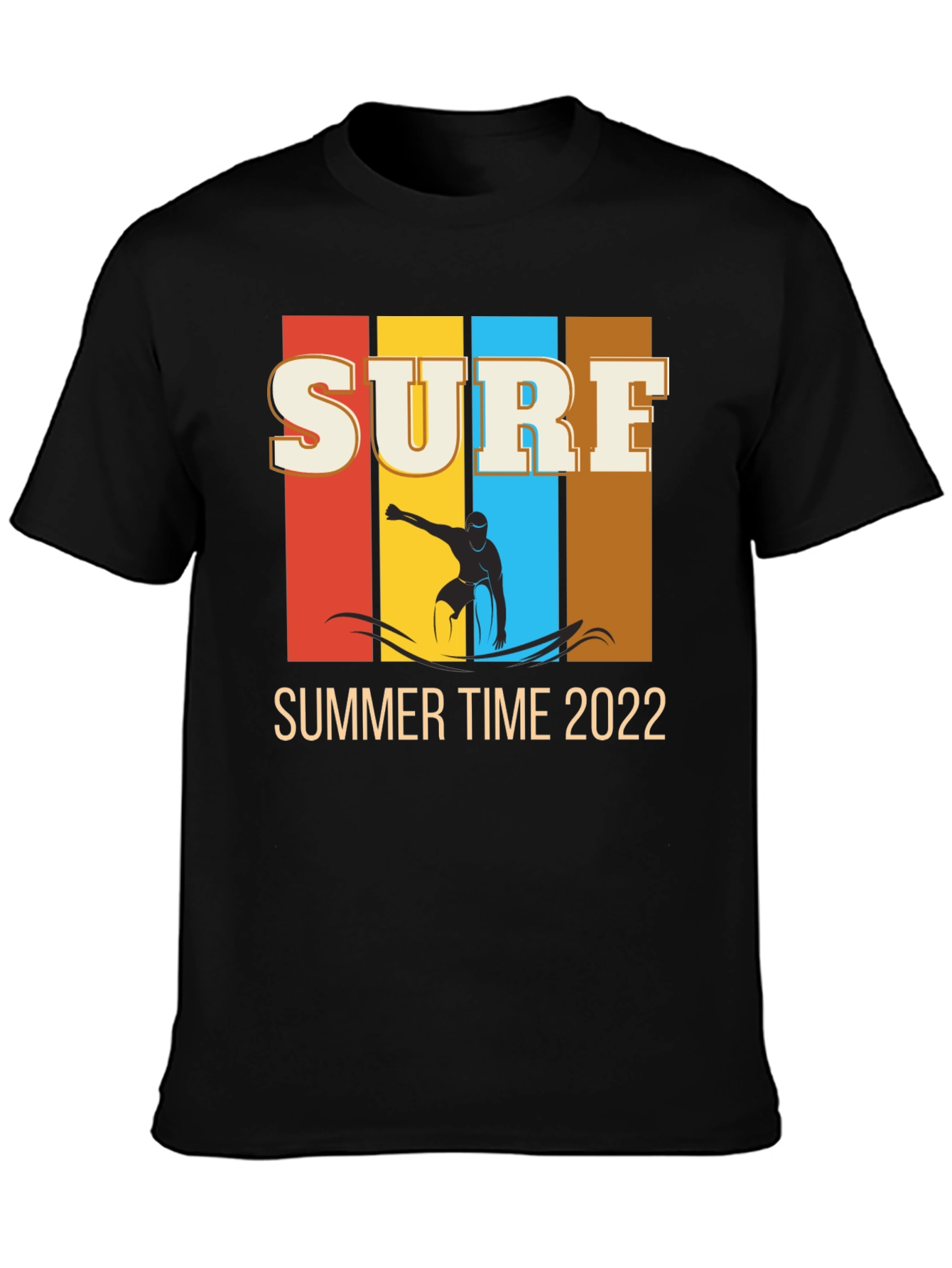 Surf Time 2022 Black Graphic Tee
