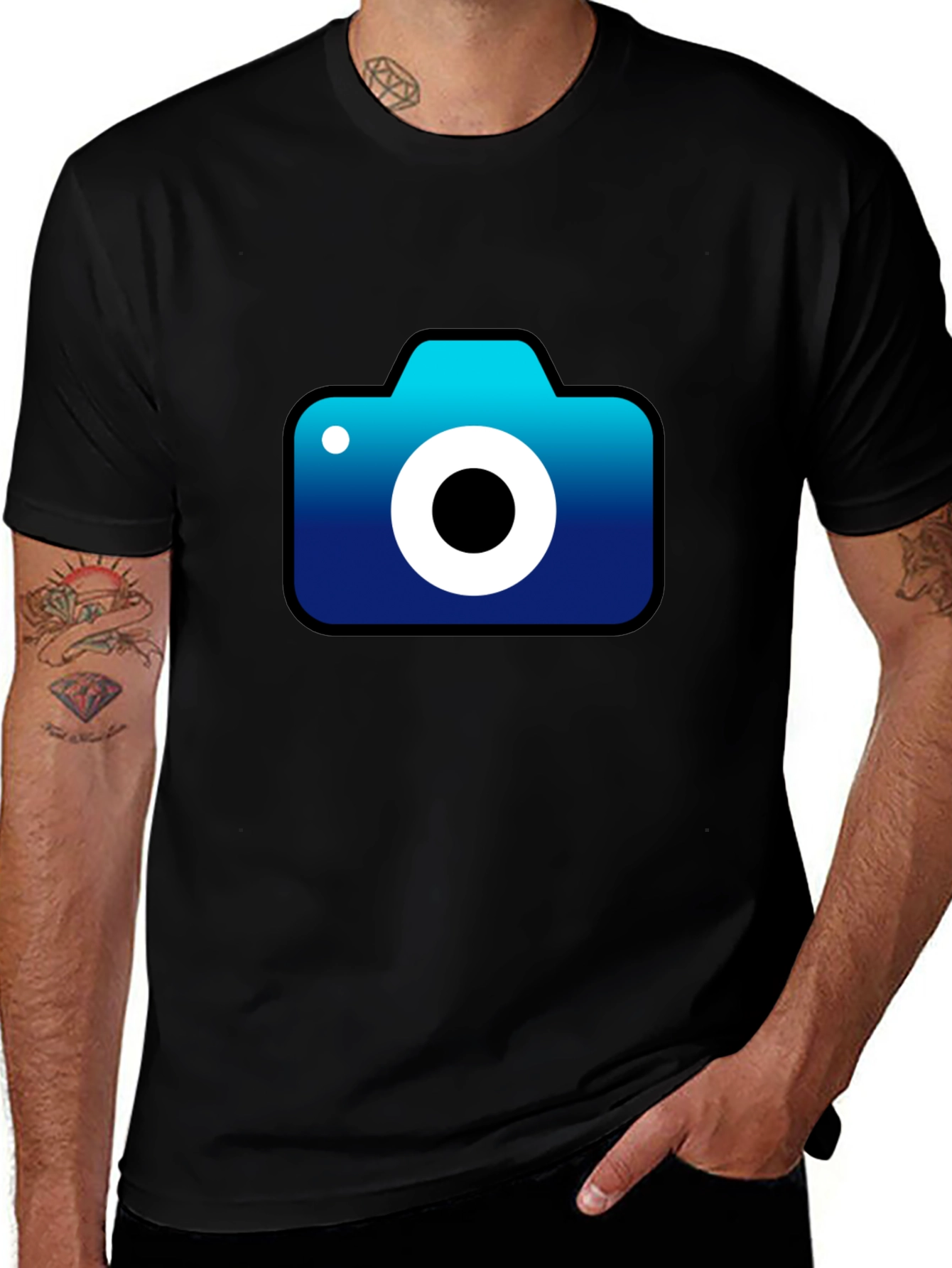 Camera Graphic Black T-Shirt