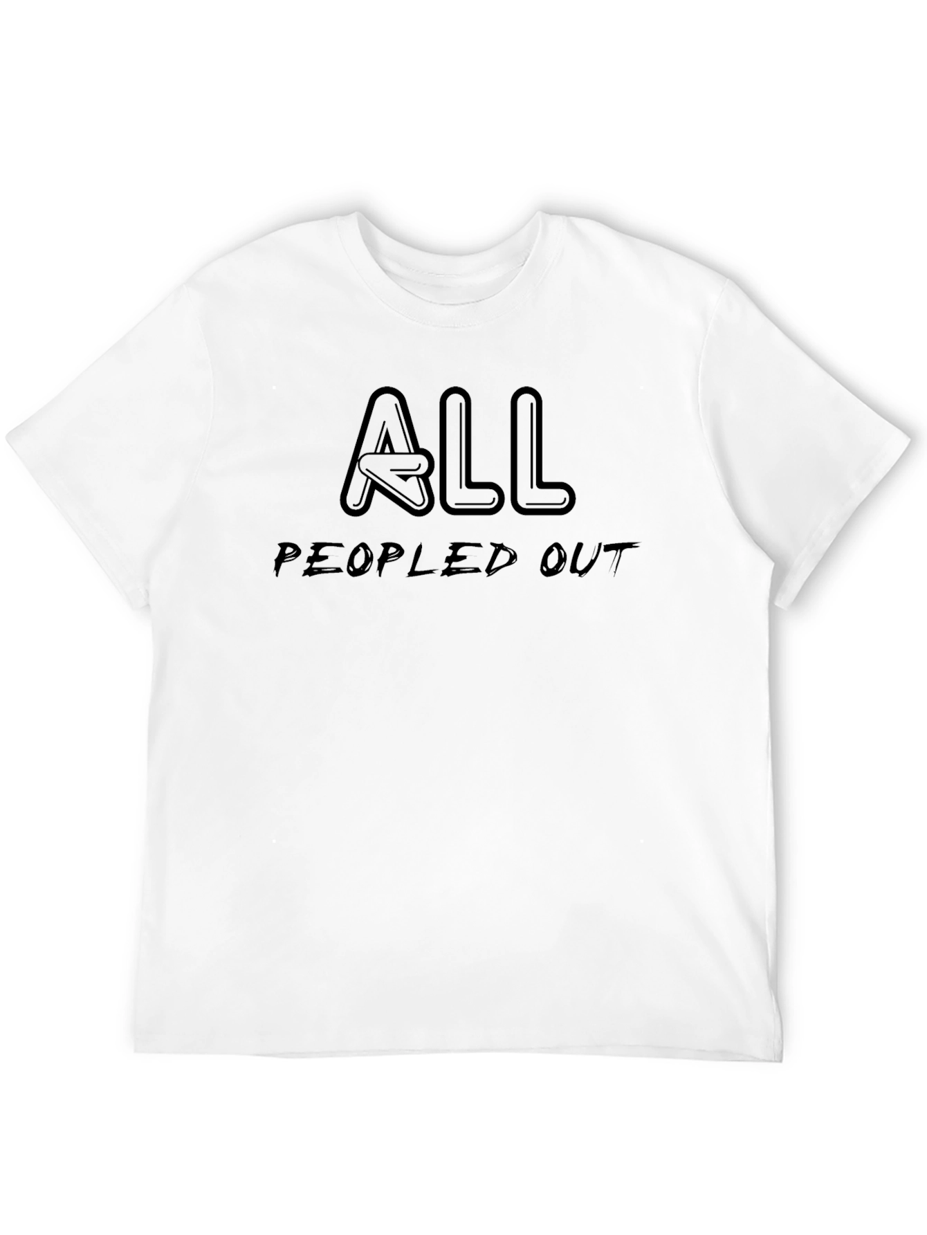 All Peopled Out Black T-Shirt