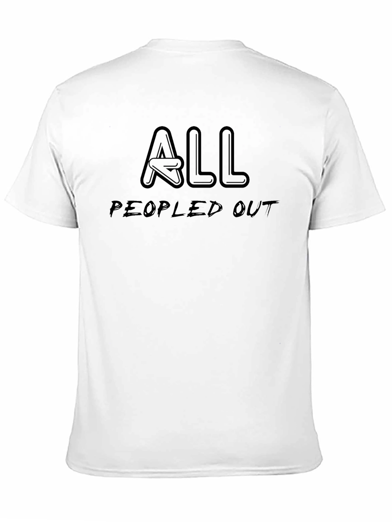 All Peopled Out Black T-Shirt