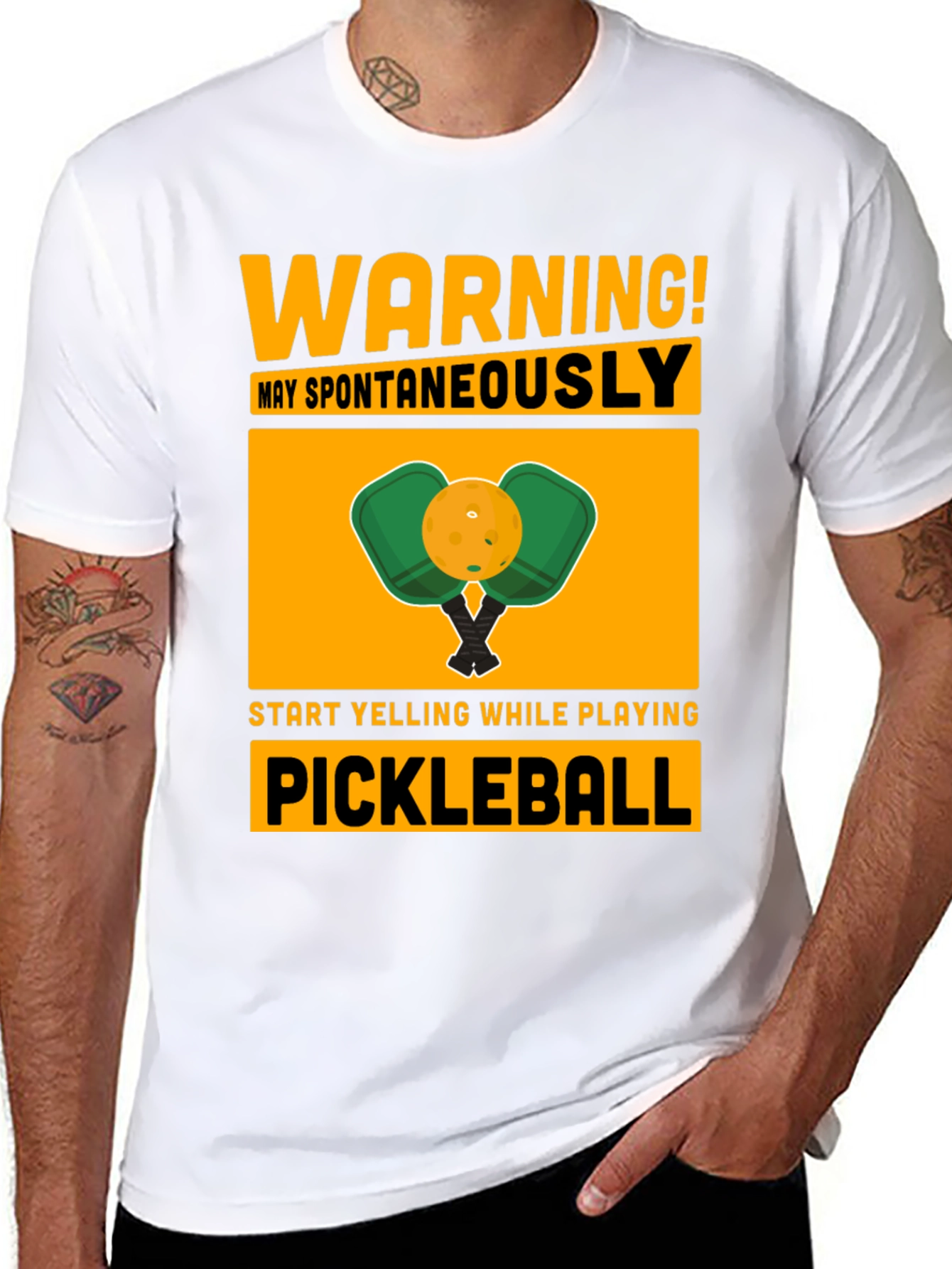 Warning! May Spontaneously Pickleball T-Shirt