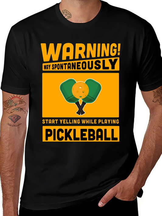 Warning! May Spontaneously Pickleball T-Shirt