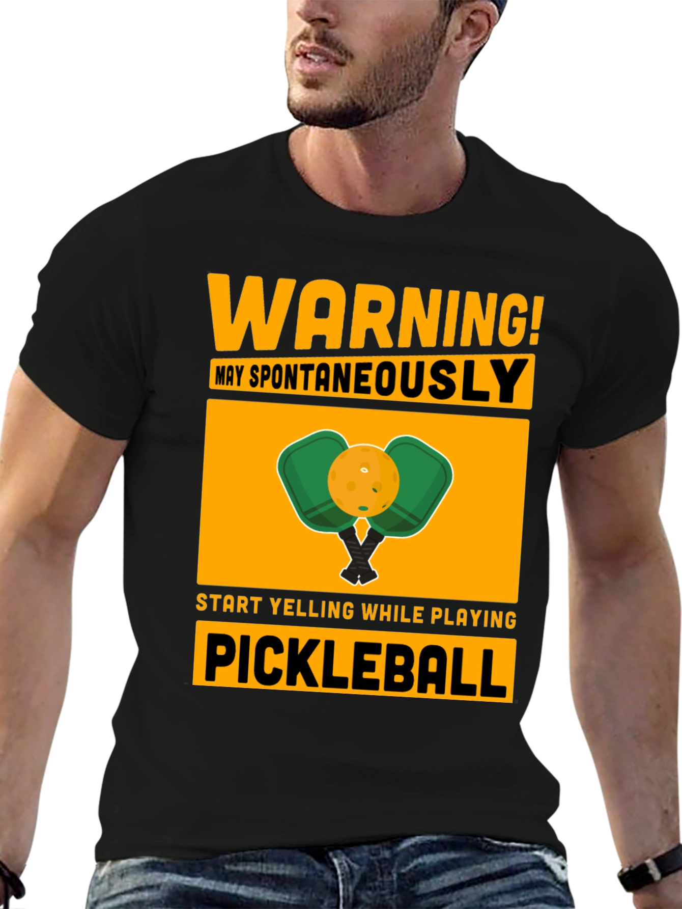 Warning! May Spontaneously Pickleball T-Shirt