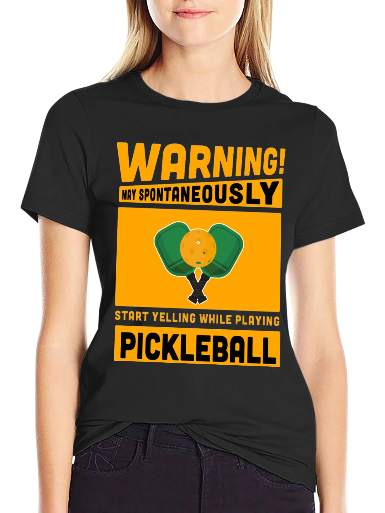 Warning! May Spontaneously Pickleball T-Shirt