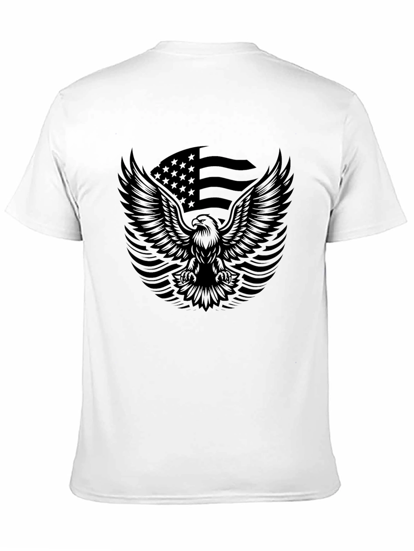 American Eagle Flag Graphic Black T-Shirt