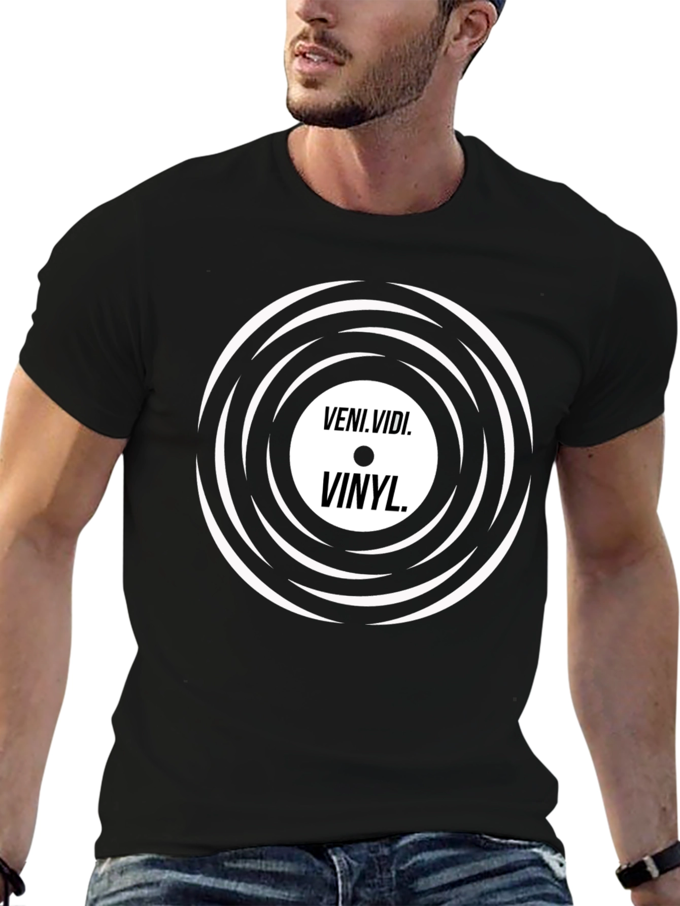 Veni Vidi Vinyl Black Graphic Tee
