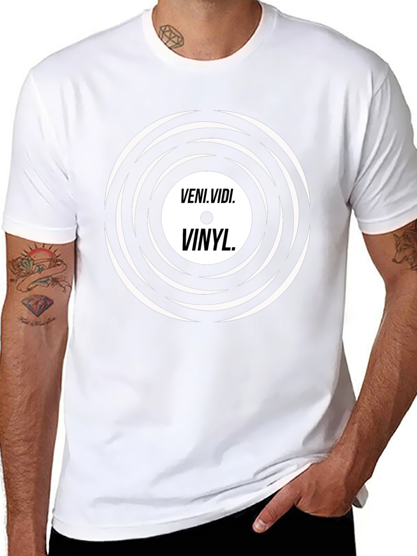 Veni Vidi Vinyl Black Graphic Tee