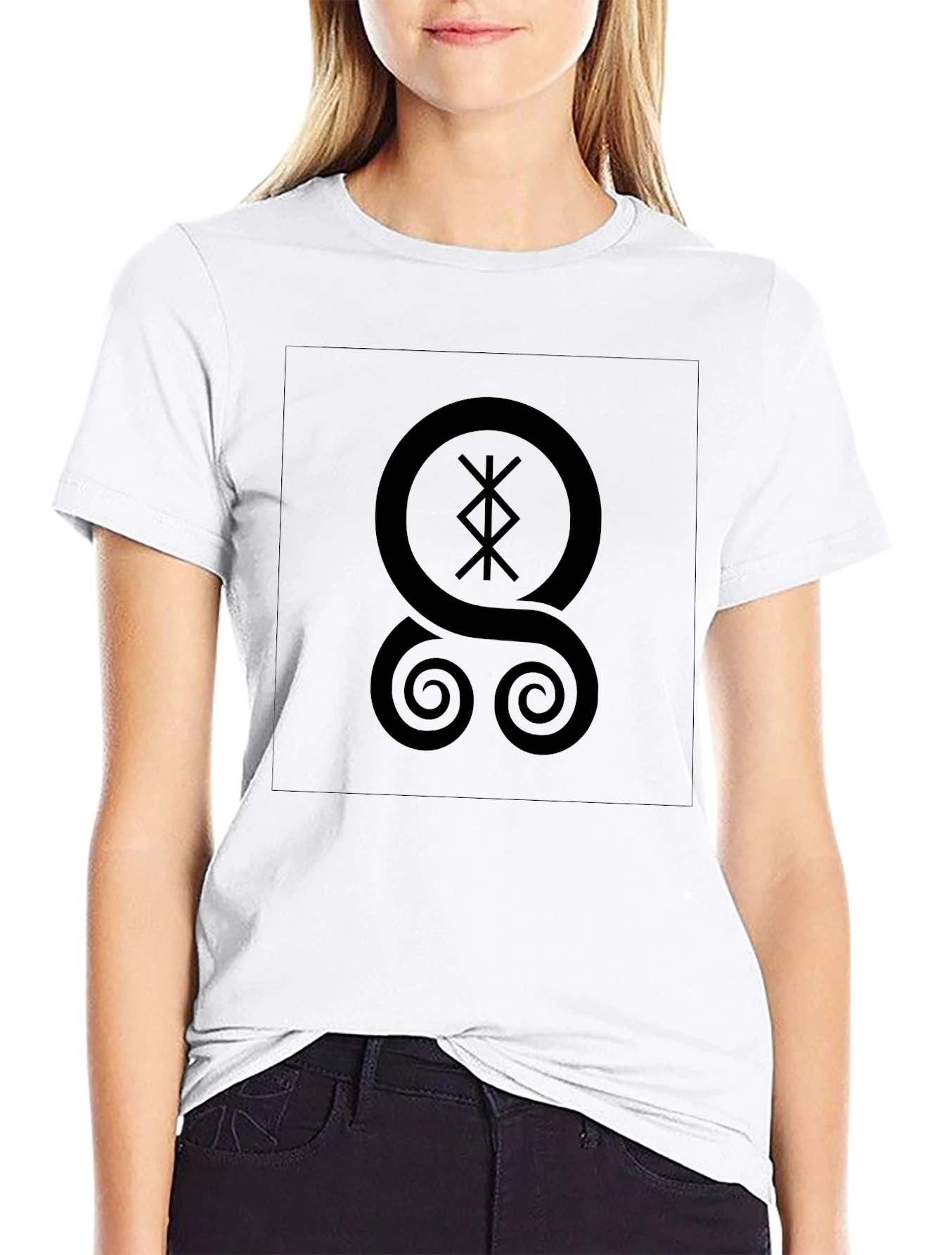 Black T-Shirt with Mystical Symbol
