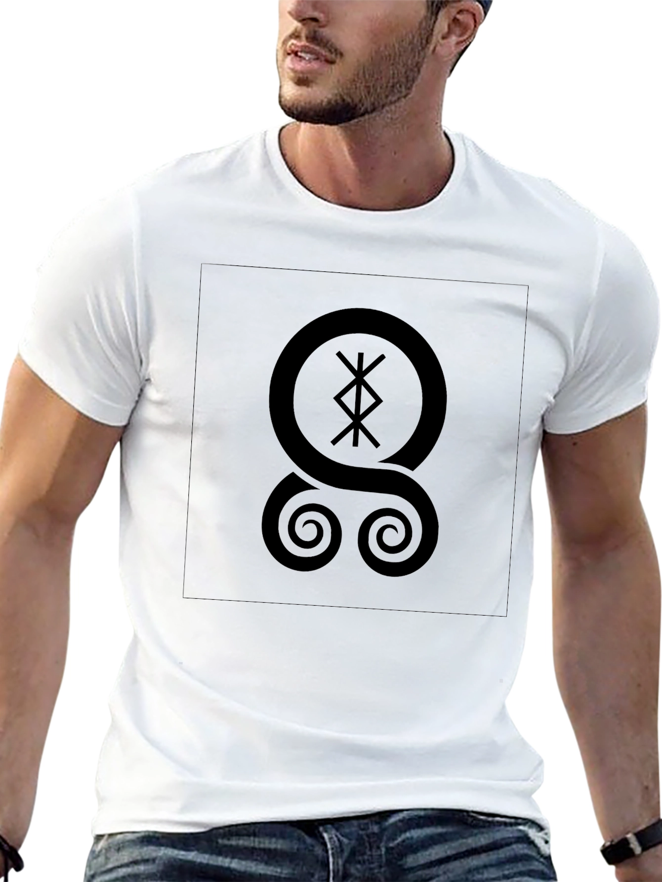 Black T-Shirt with Mystical Symbol