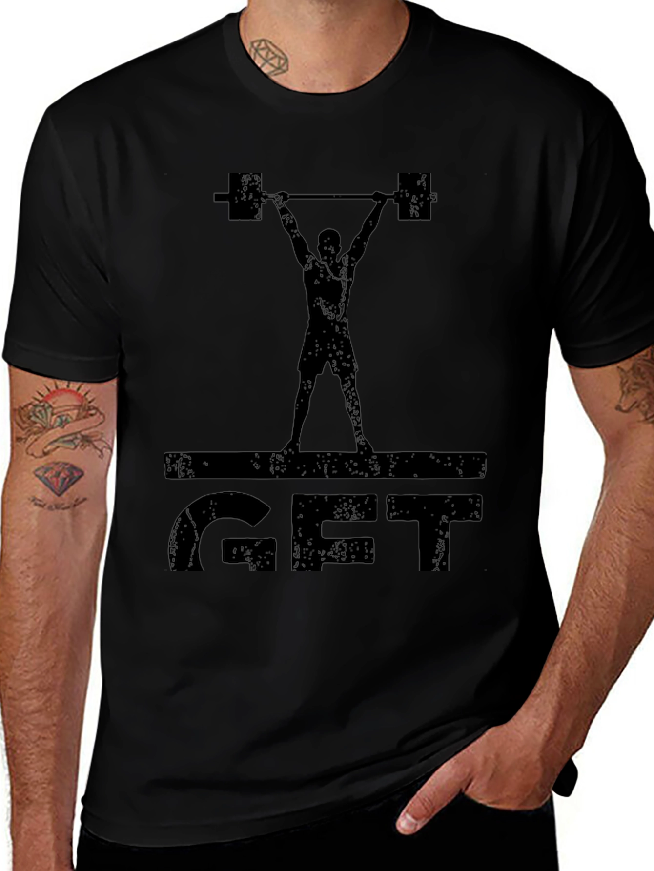Weightlifting GFT Graphic Tee - Black Fitness Shirt