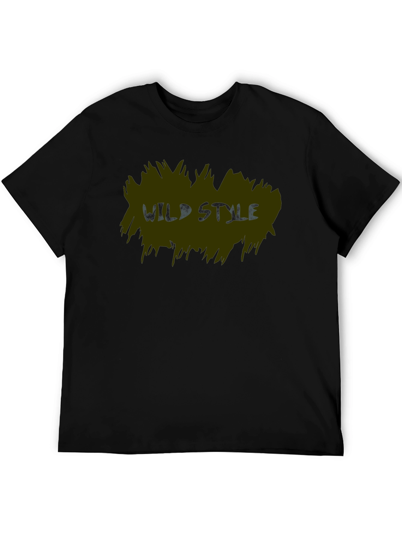Wild Style Graphic Print Black T-Shirt