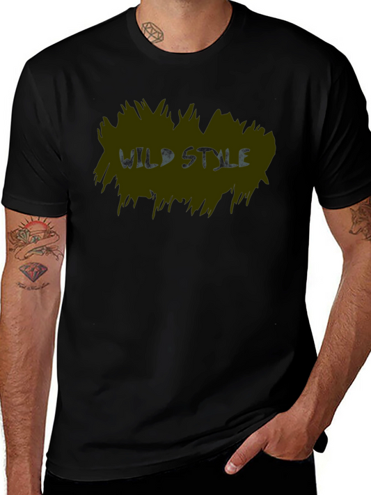 Wild Style Graphic Print Black T-Shirt