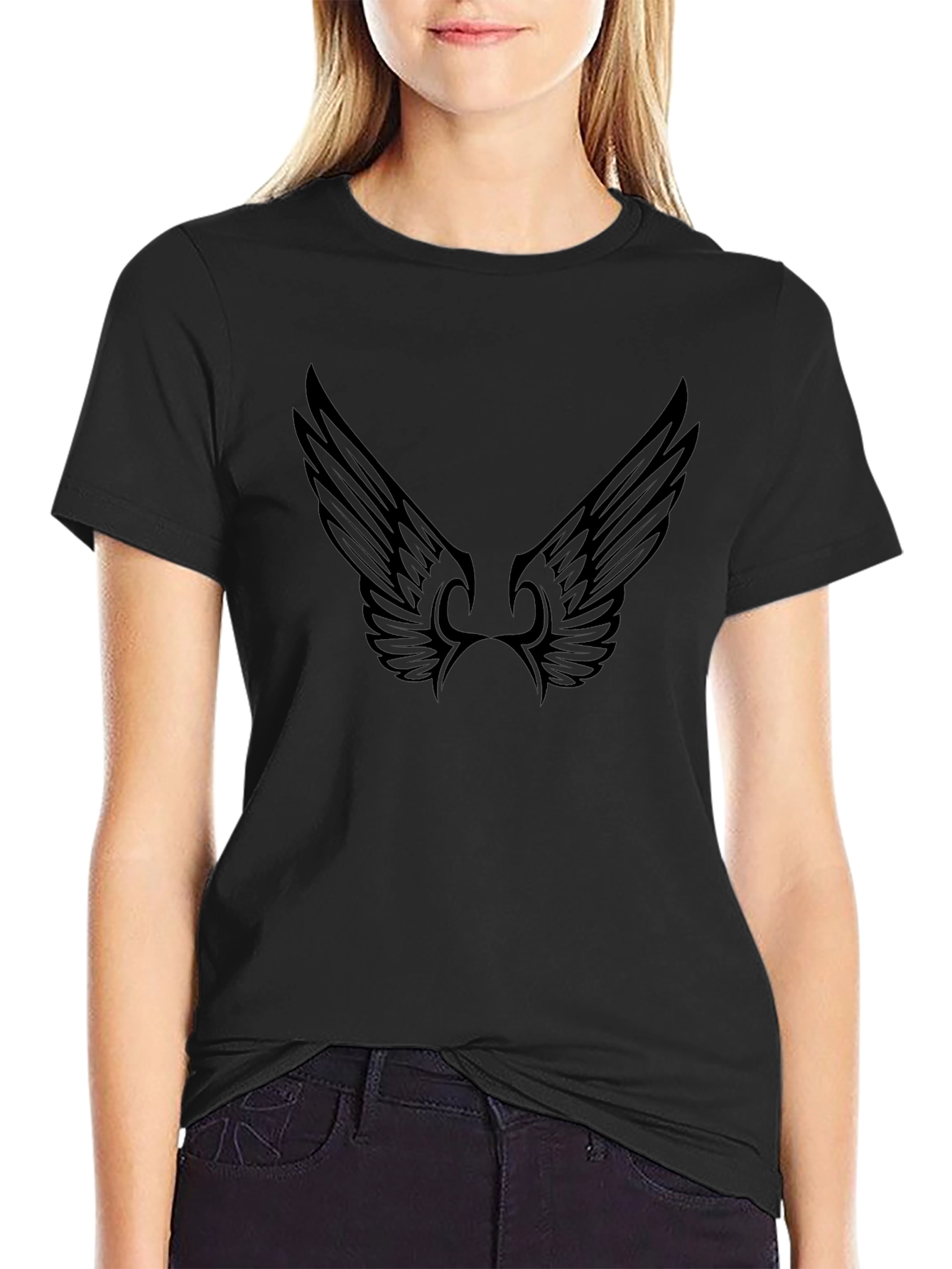 Winged Black Tee - Stylish Mens Casual Wear