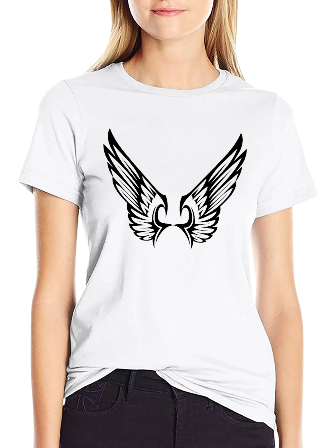 Winged Black Tee - Stylish Mens Casual Wear