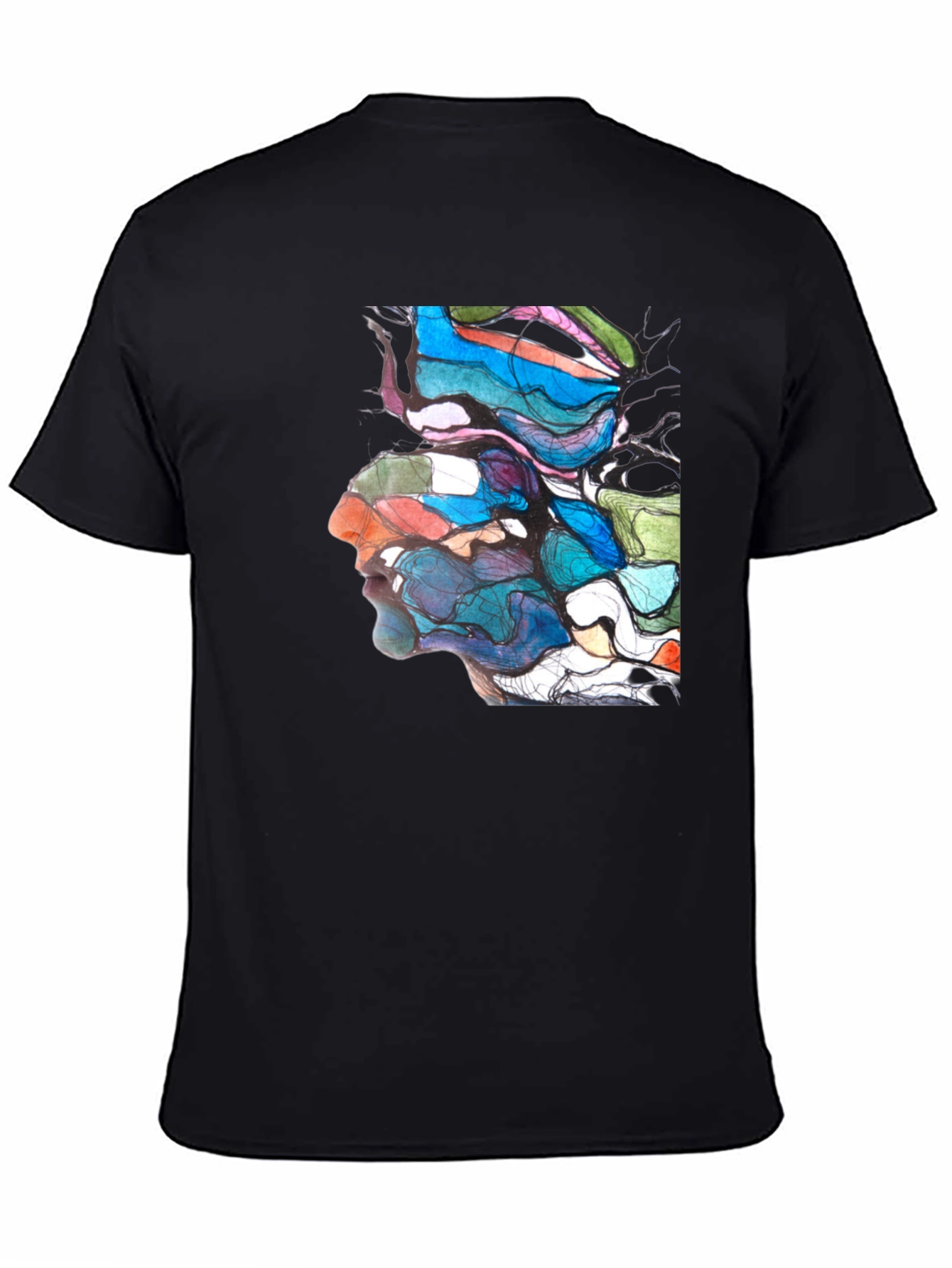 Abstract Face Art Graphic T-Shirt