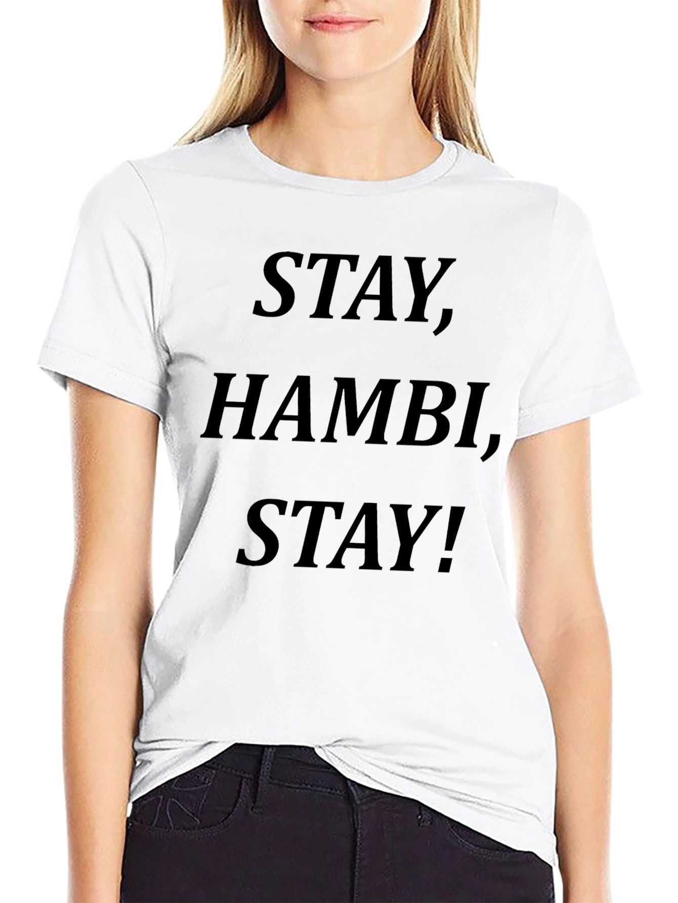 Stay Hambi Stay! Graphic Tee - Black