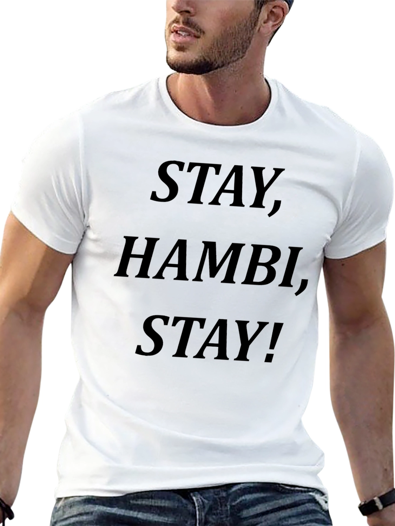Stay Hambi Stay! Graphic Tee - Black