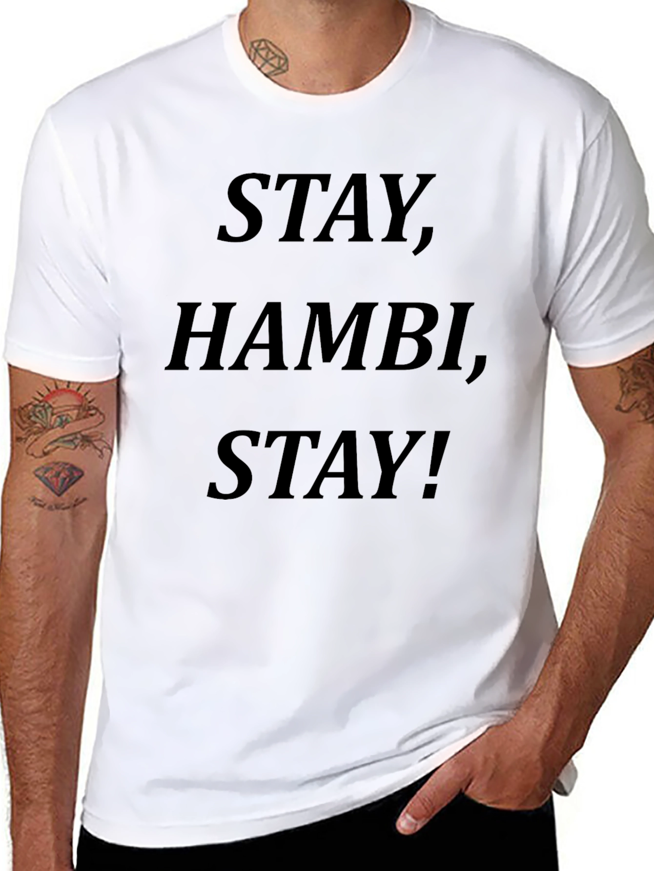 Stay Hambi Stay! Graphic Tee - Black