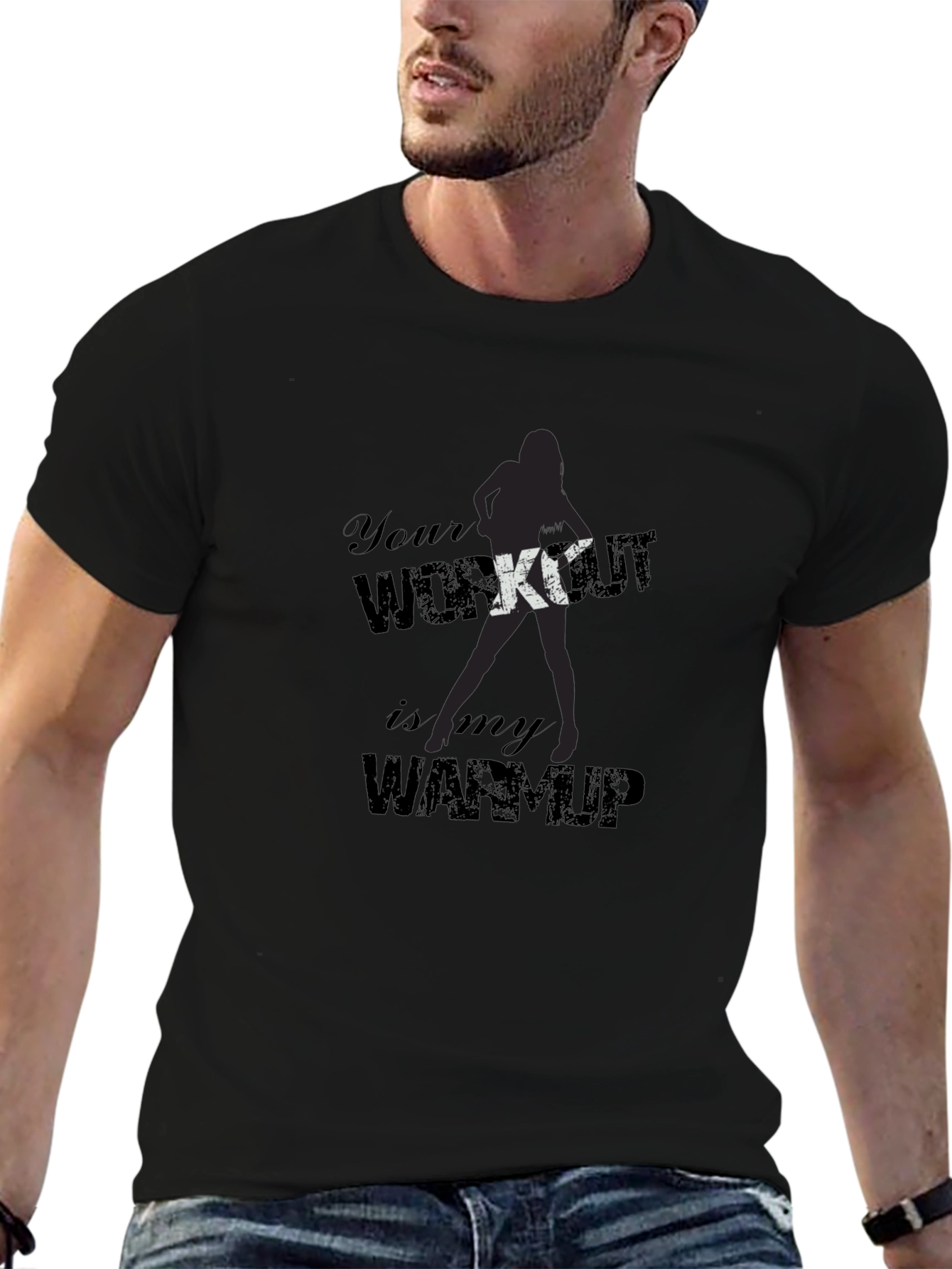 Workout Humor T-Shirt - Black Graphic Tee