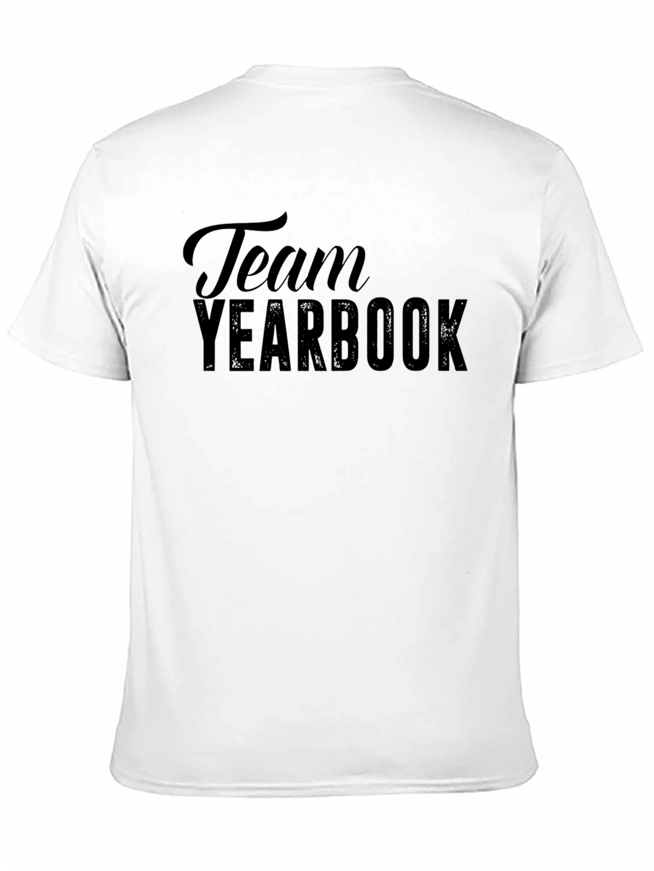 Team Yearbook Graphic Tee - Soft Black Cotton T-Shirt
