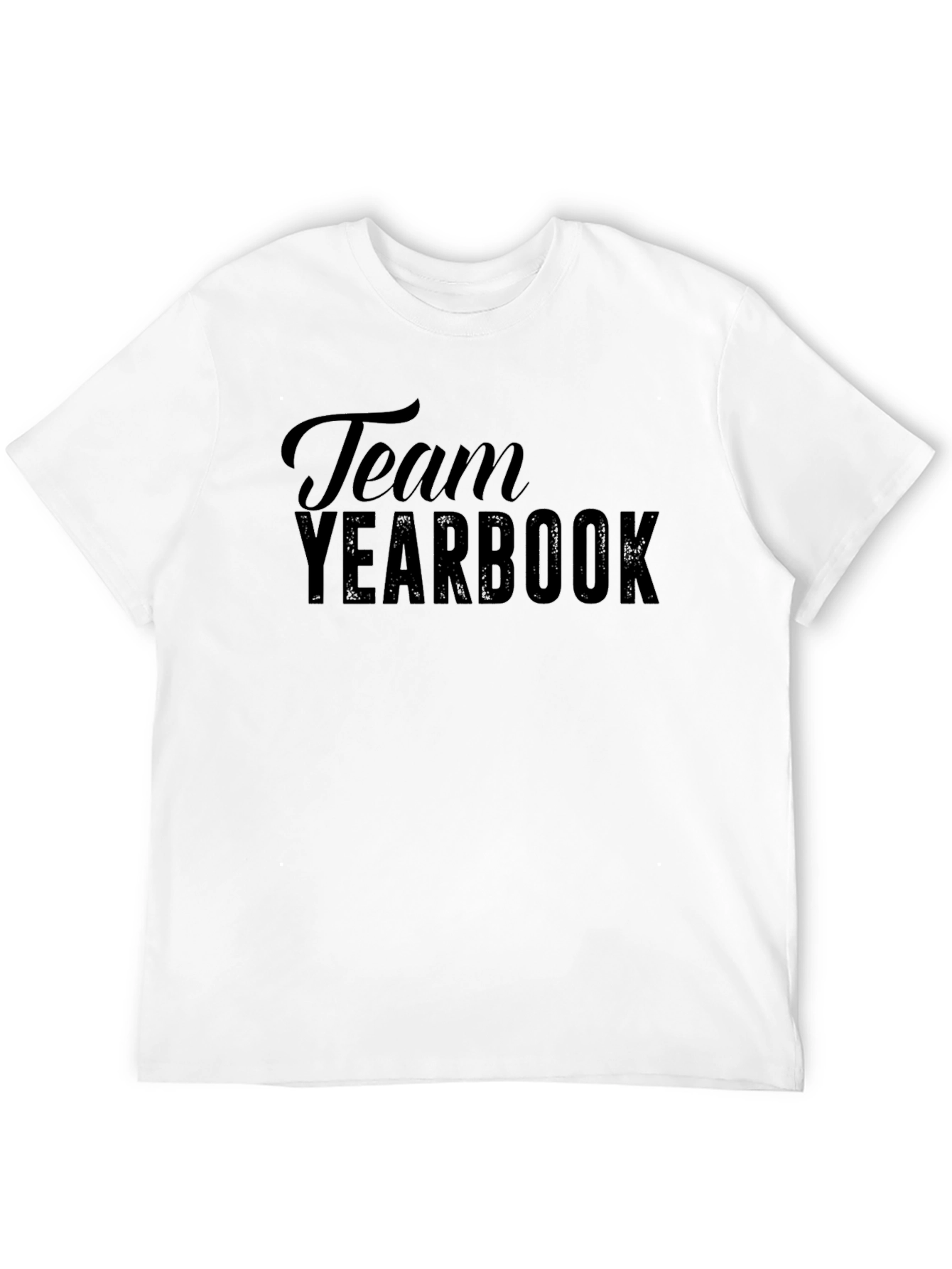 Team Yearbook Graphic Tee - Soft Black Cotton T-Shirt