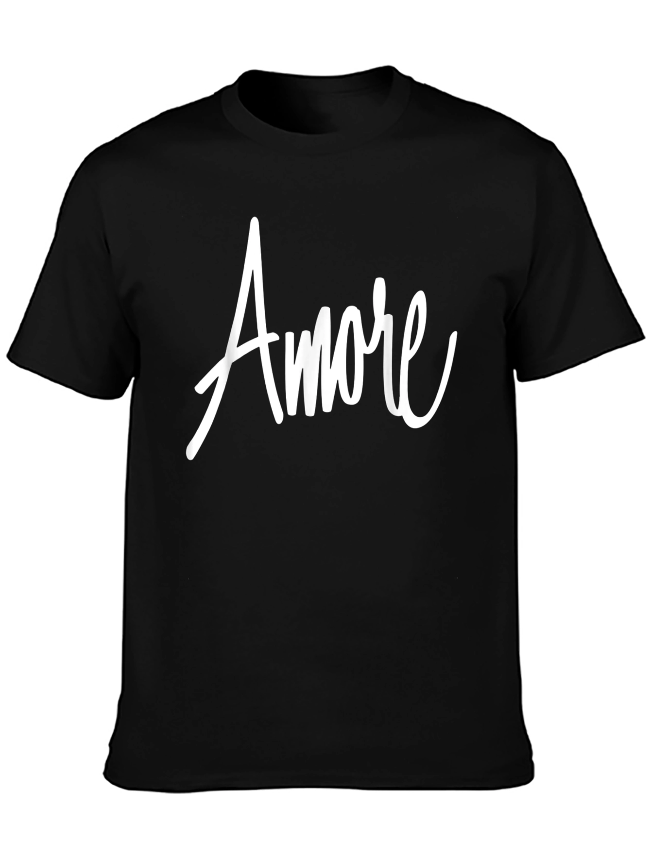 Amore Graphic Tee - Black Cotton T-Shirt