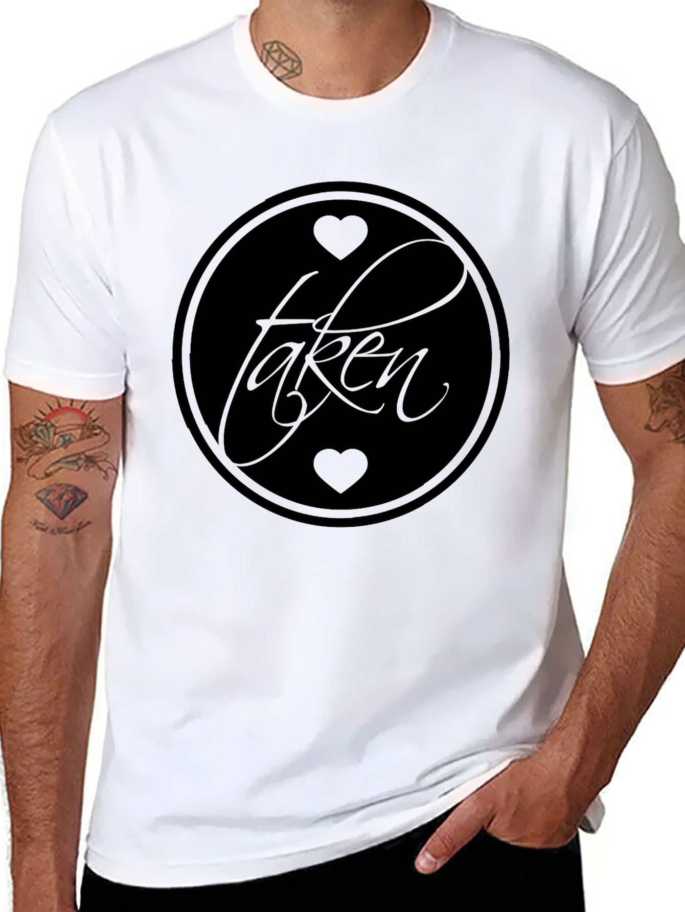 Taken Heart Graphic Print Black T-Shirt