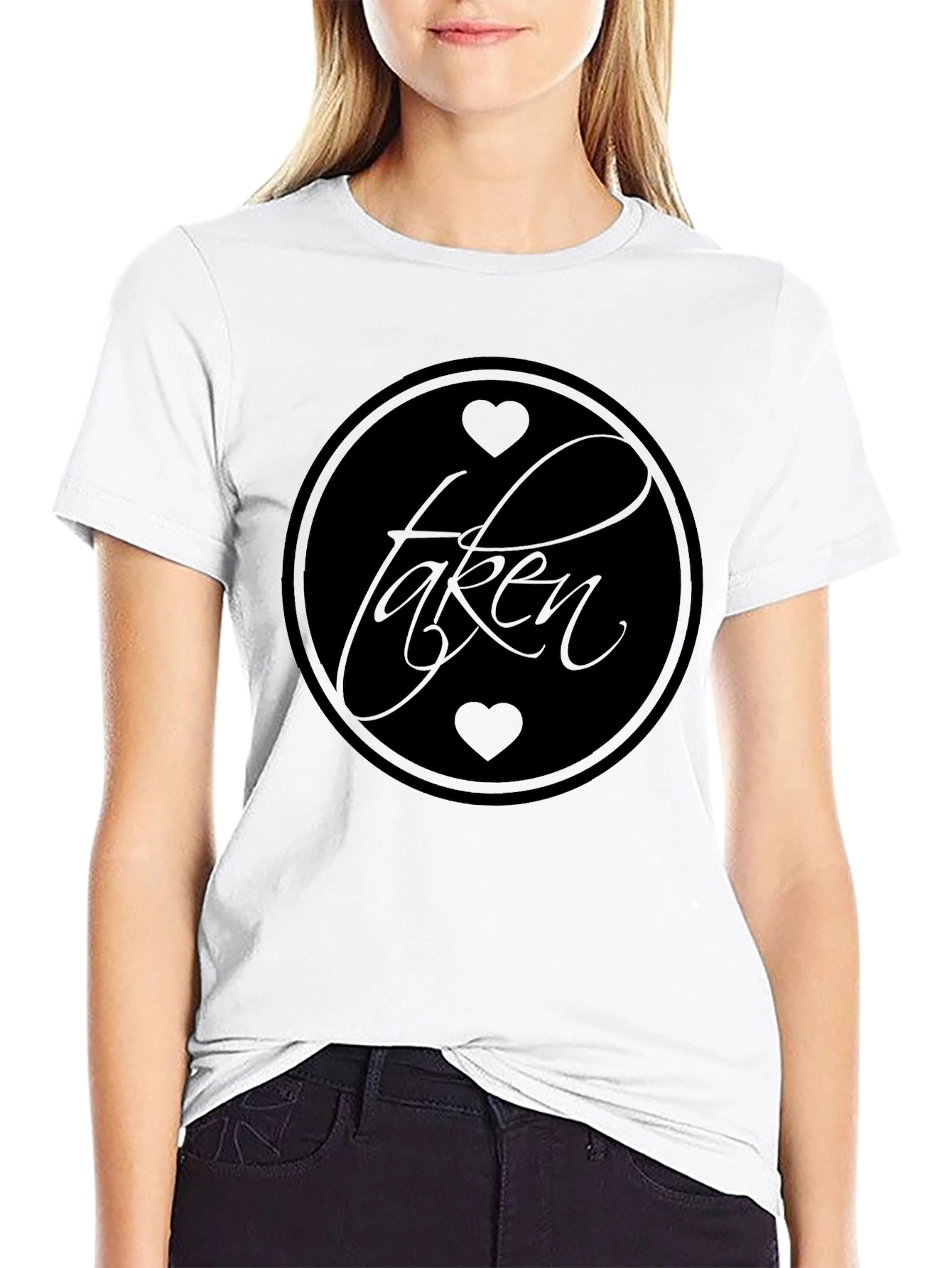 Taken Heart Graphic Print Black T-Shirt