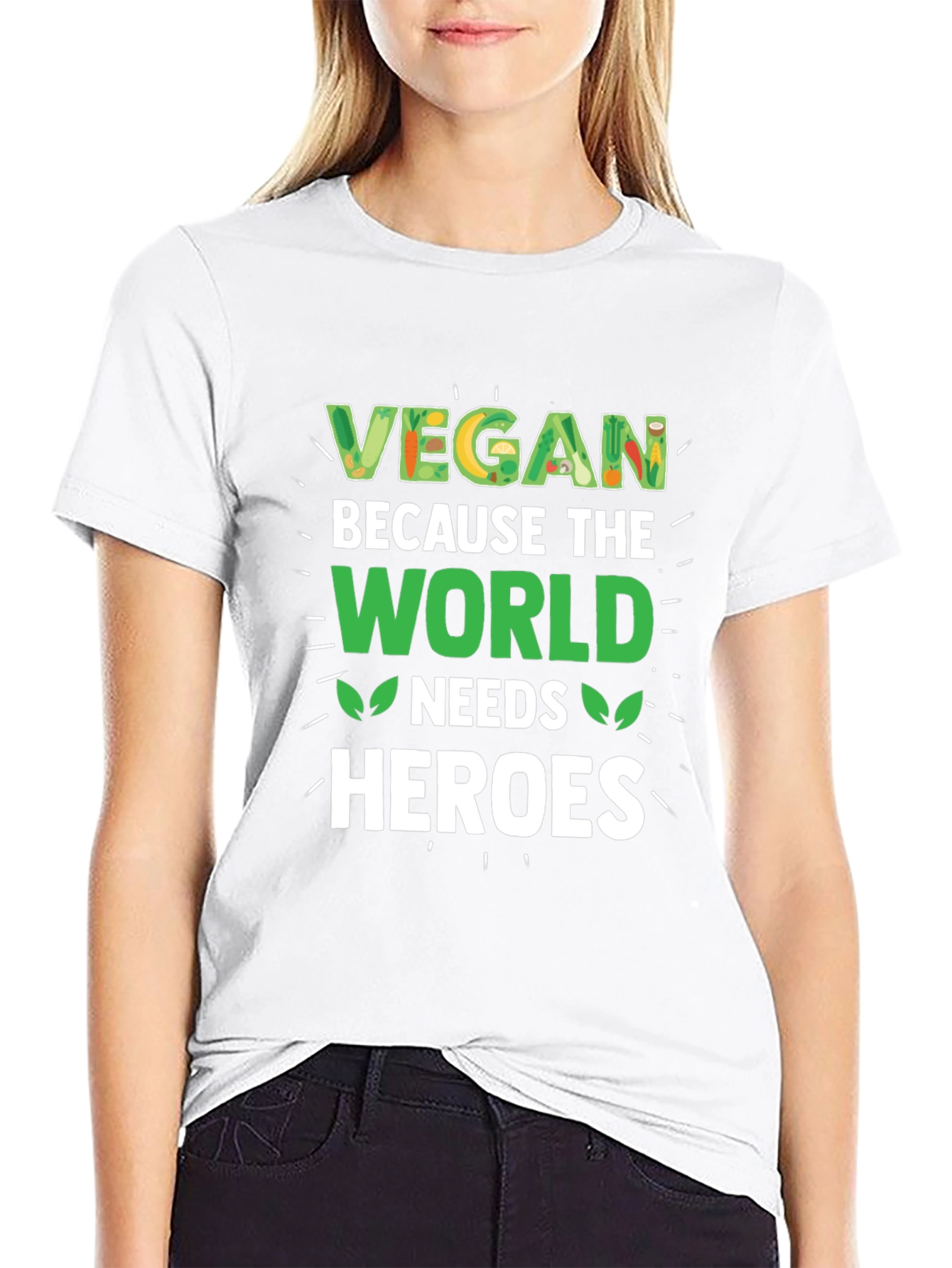 Vegan Heroes Graphic T-Shirt - Black