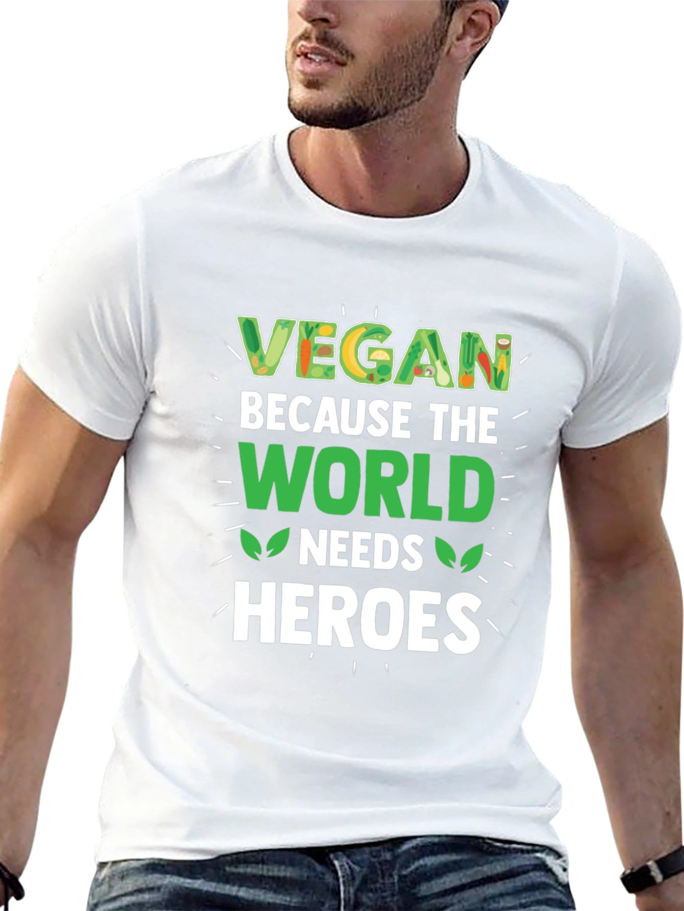Vegan Heroes Graphic T-Shirt - Black
