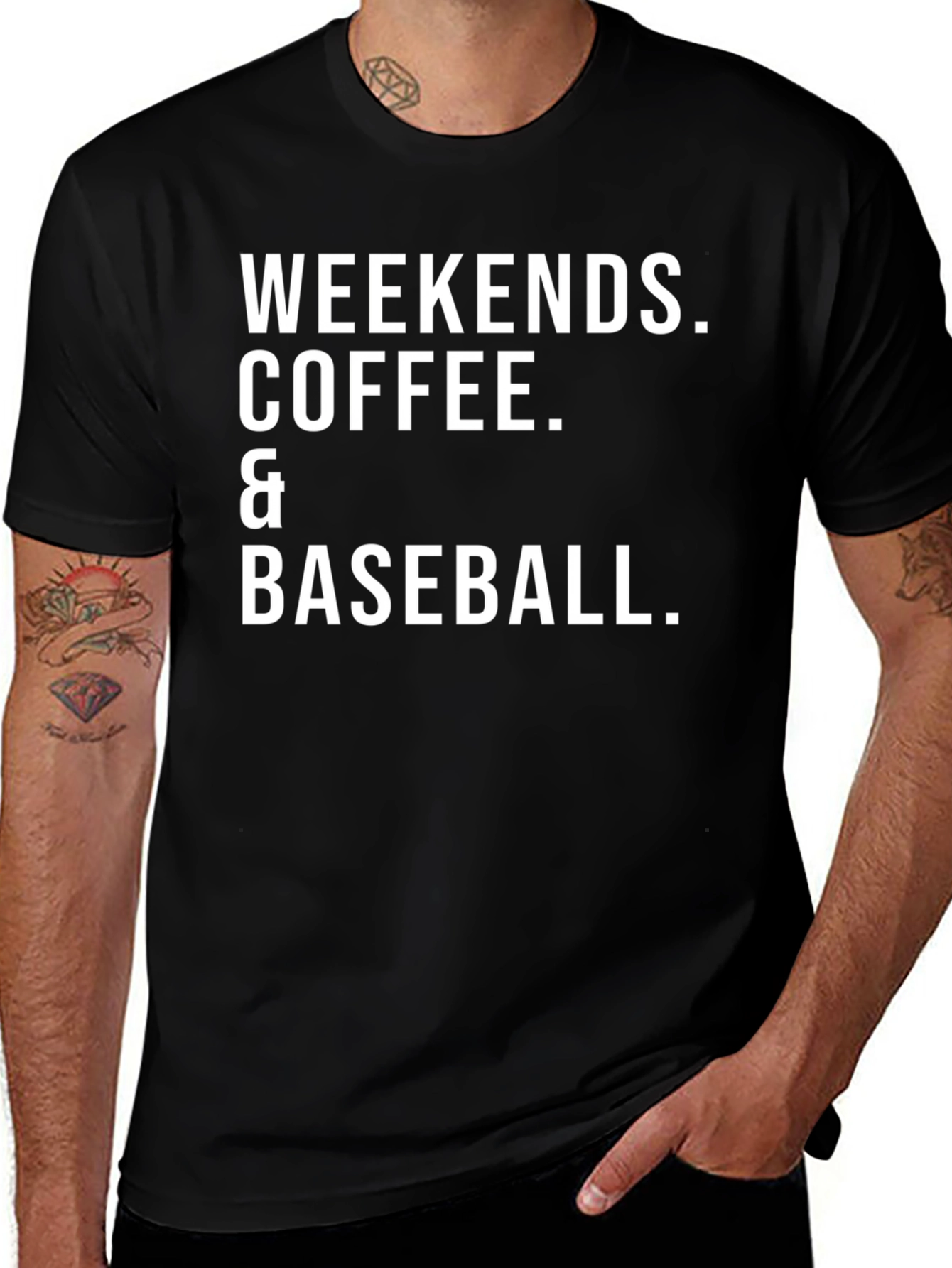Weekends Coffee & Baseball Graphic Tee
