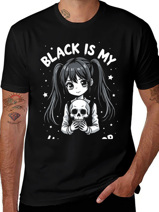 Black is My Happy Color Graphic Tee