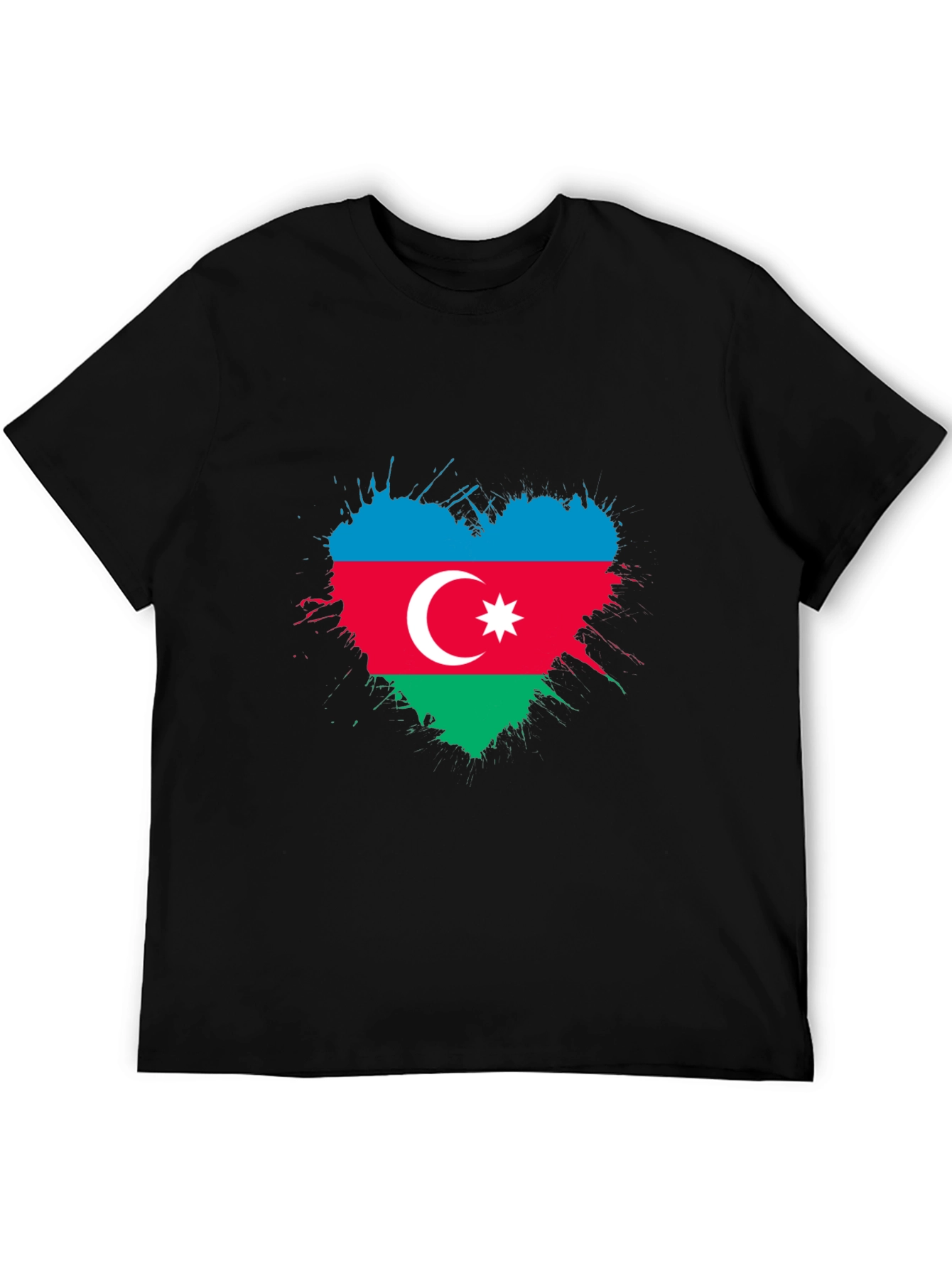 Azerbaijan Flag Heart T-Shirt - Patriotic Pride