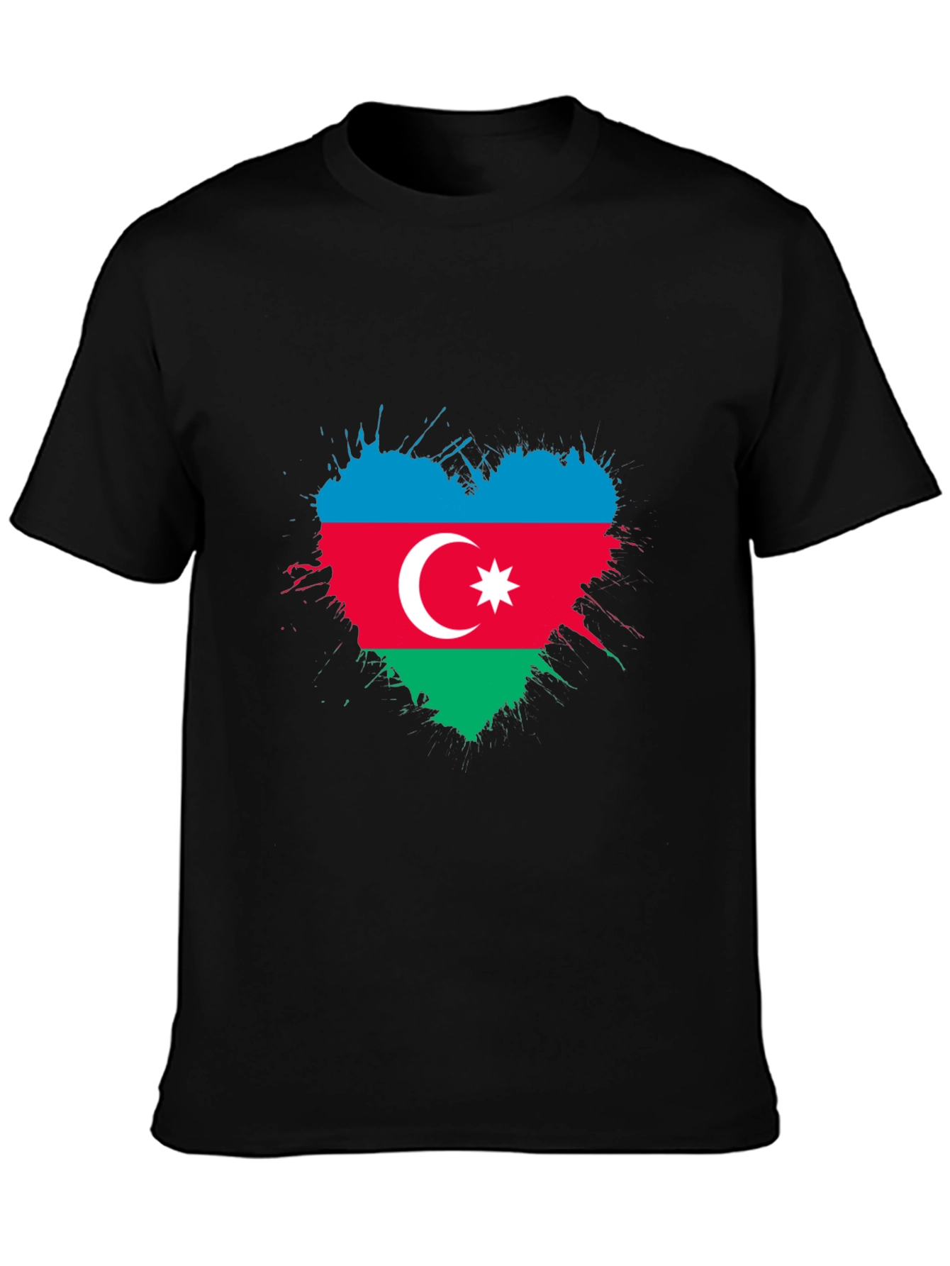 Azerbaijan Flag Heart T-Shirt - Patriotic Pride