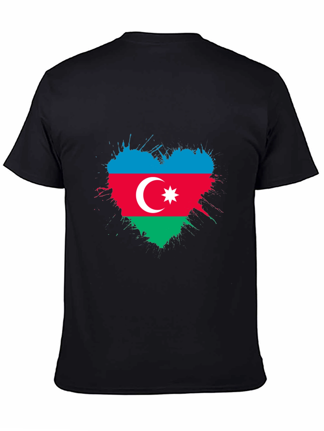 Azerbaijan Flag Heart T-Shirt - Patriotic Pride