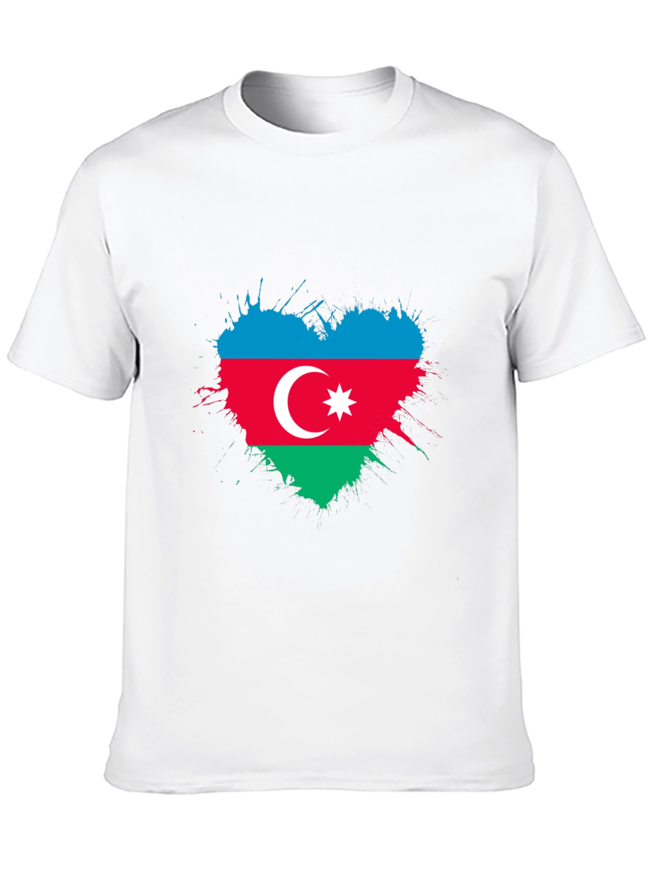 Azerbaijan Flag Heart T-Shirt - Patriotic Pride
