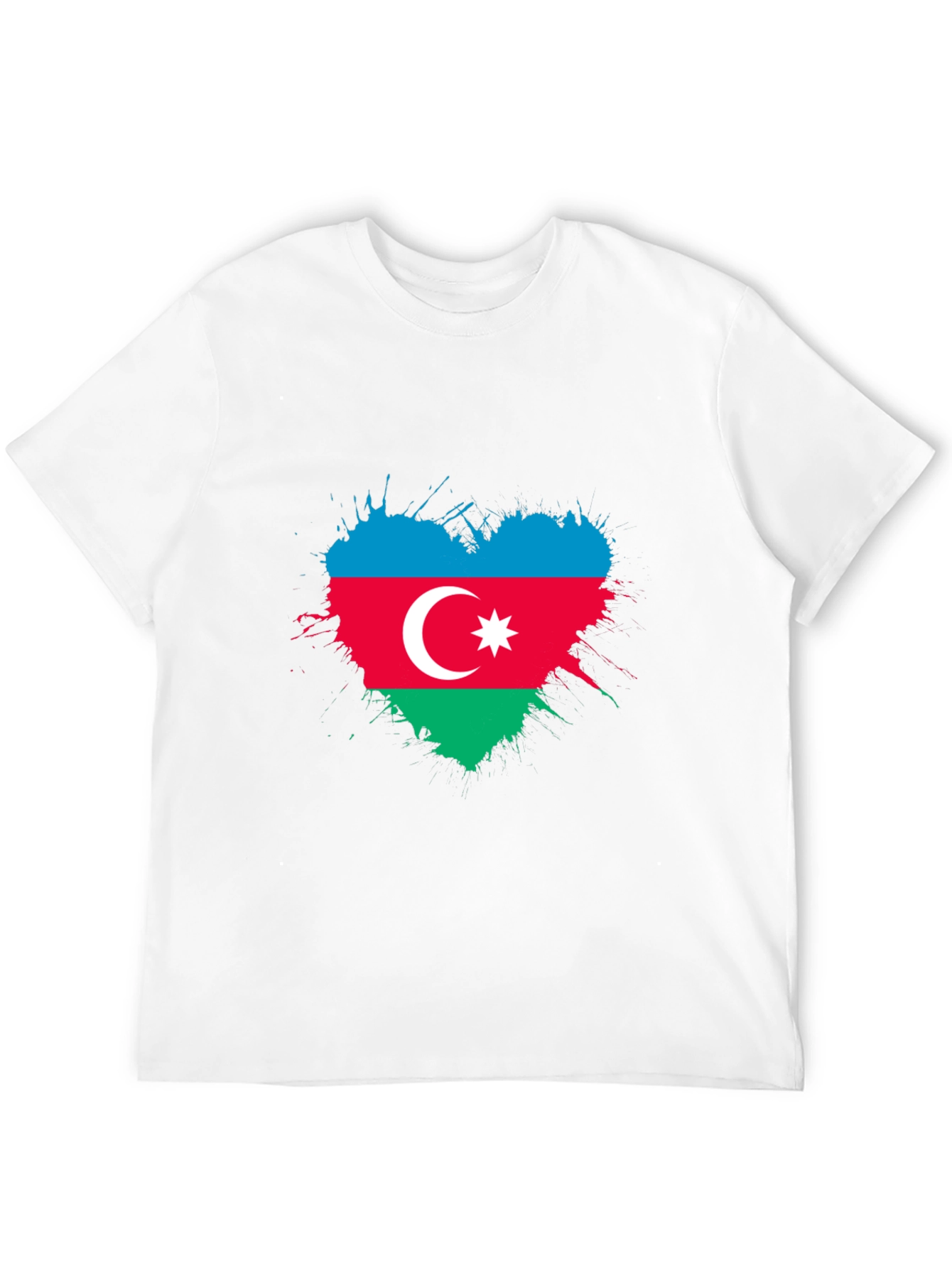 Azerbaijan Flag Heart T-Shirt - Patriotic Pride