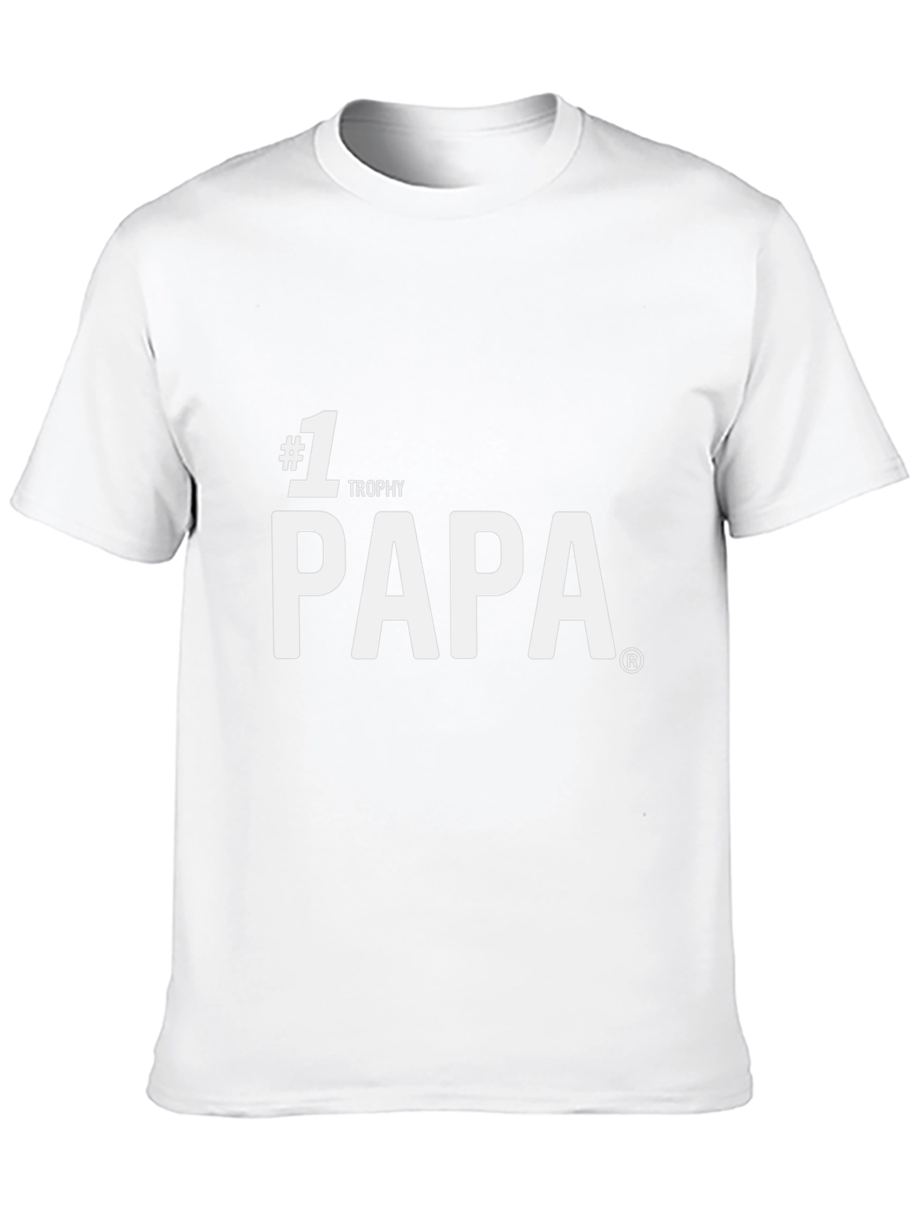 #1 Trophy Papa T-Shirt - Black Cotton Blend