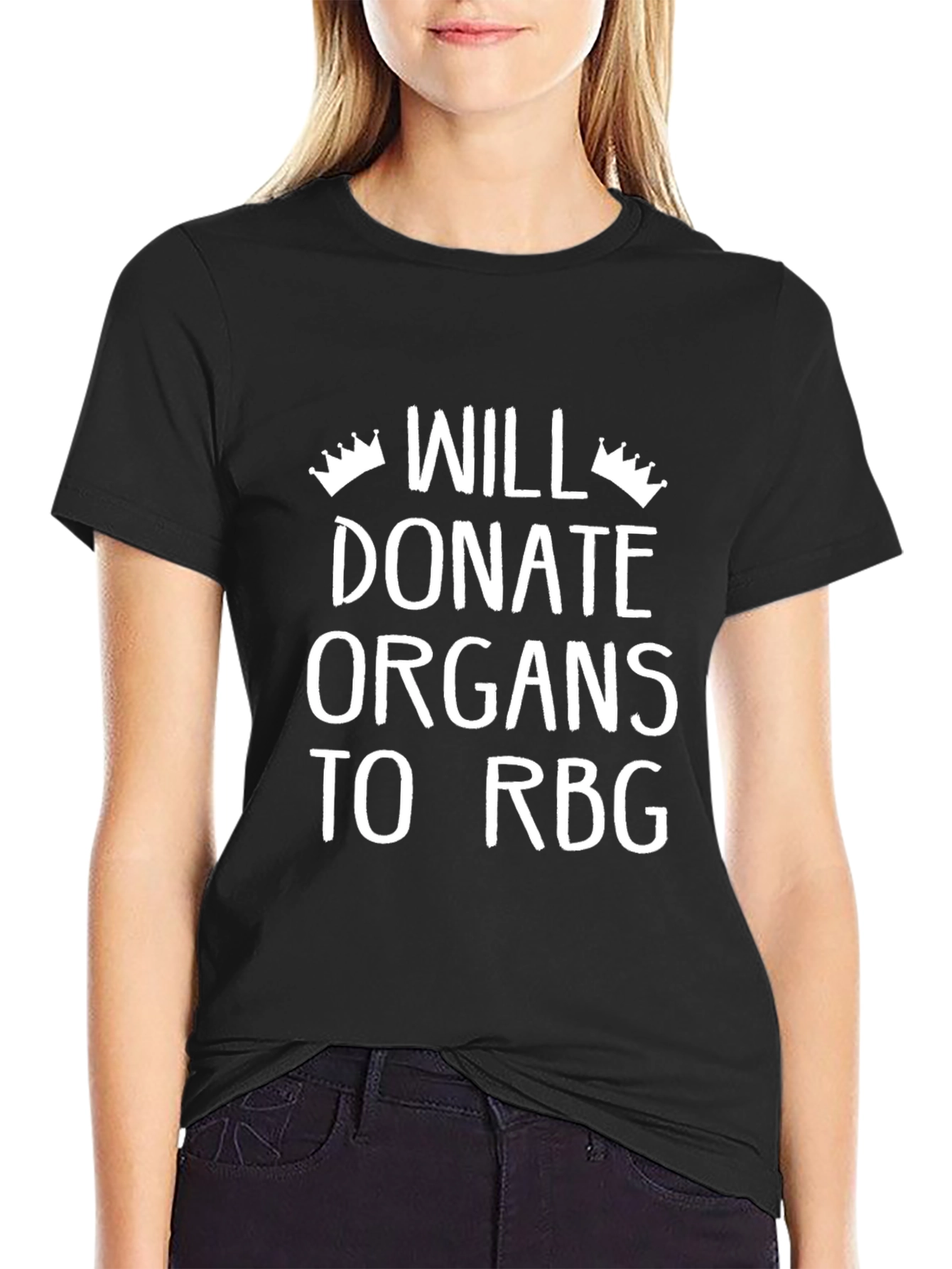 Will Donate Organs to RBG Black T-Shirt
