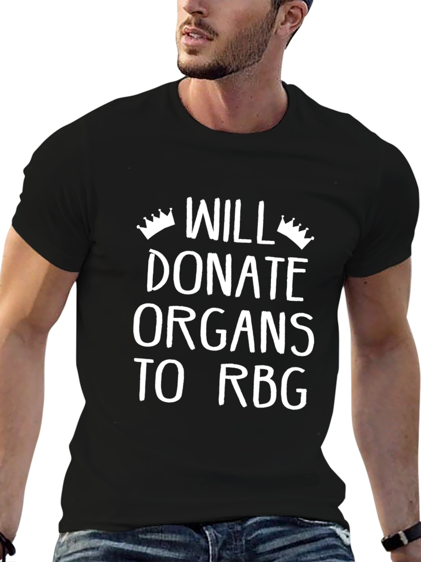 Will Donate Organs to RBG Black T-Shirt