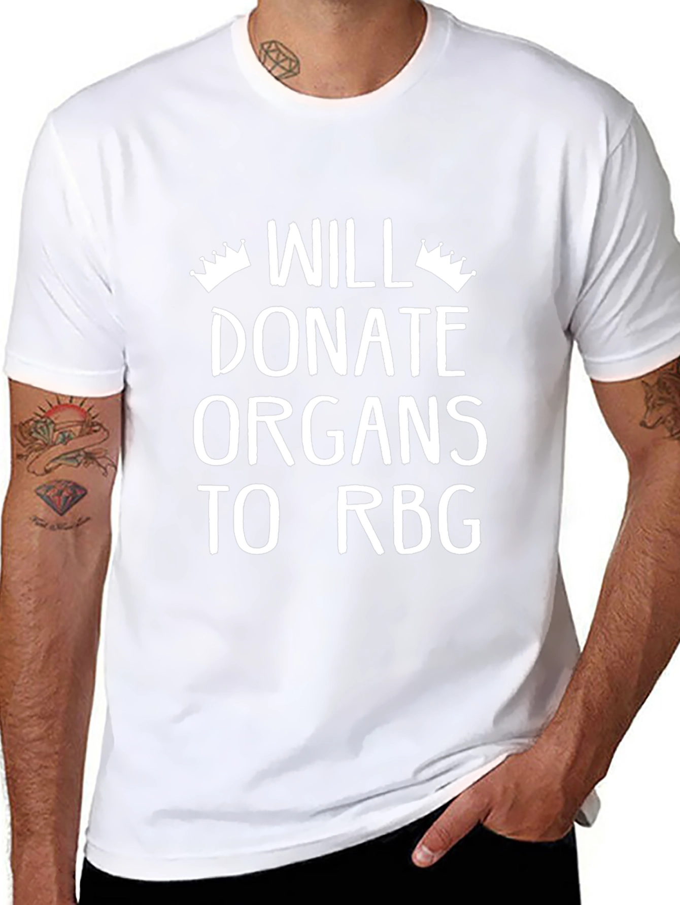 Will Donate Organs to RBG Black T-Shirt