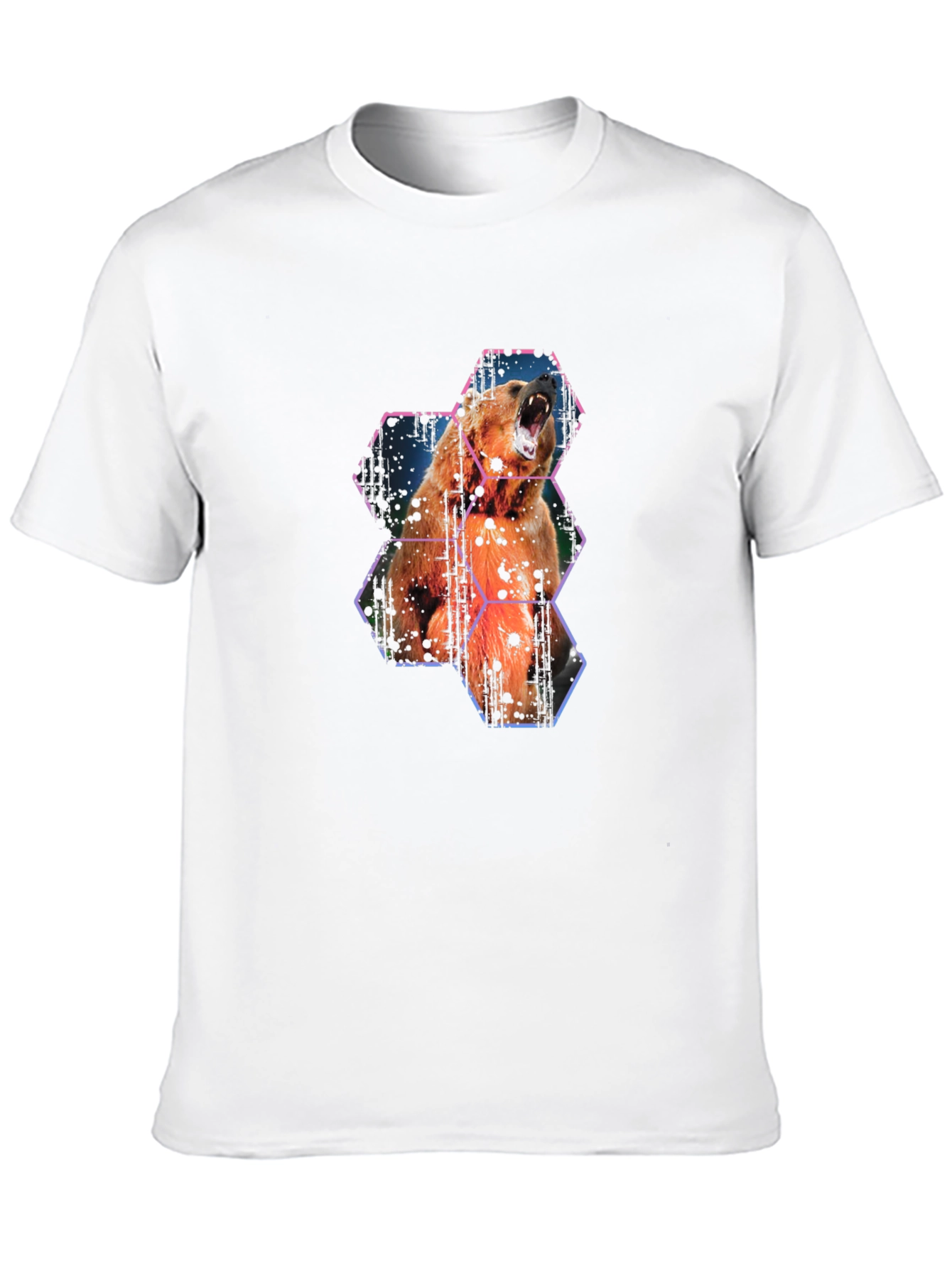 Bear Graphic Tee - Black Casual T-Shirt