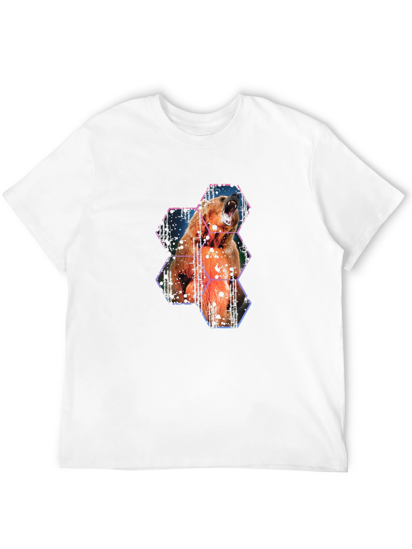 Bear Graphic Tee - Black Casual T-Shirt