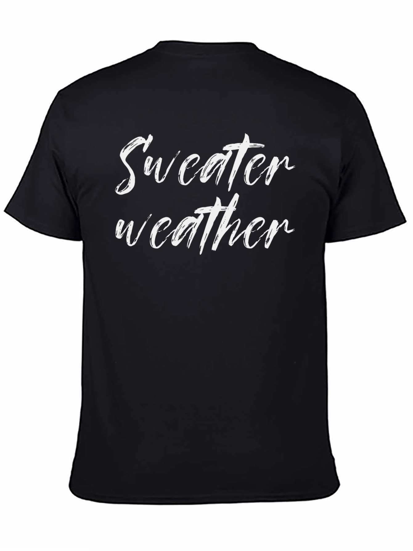 Sweater Weather Graphic Tee - Trendy Black T-Shirt