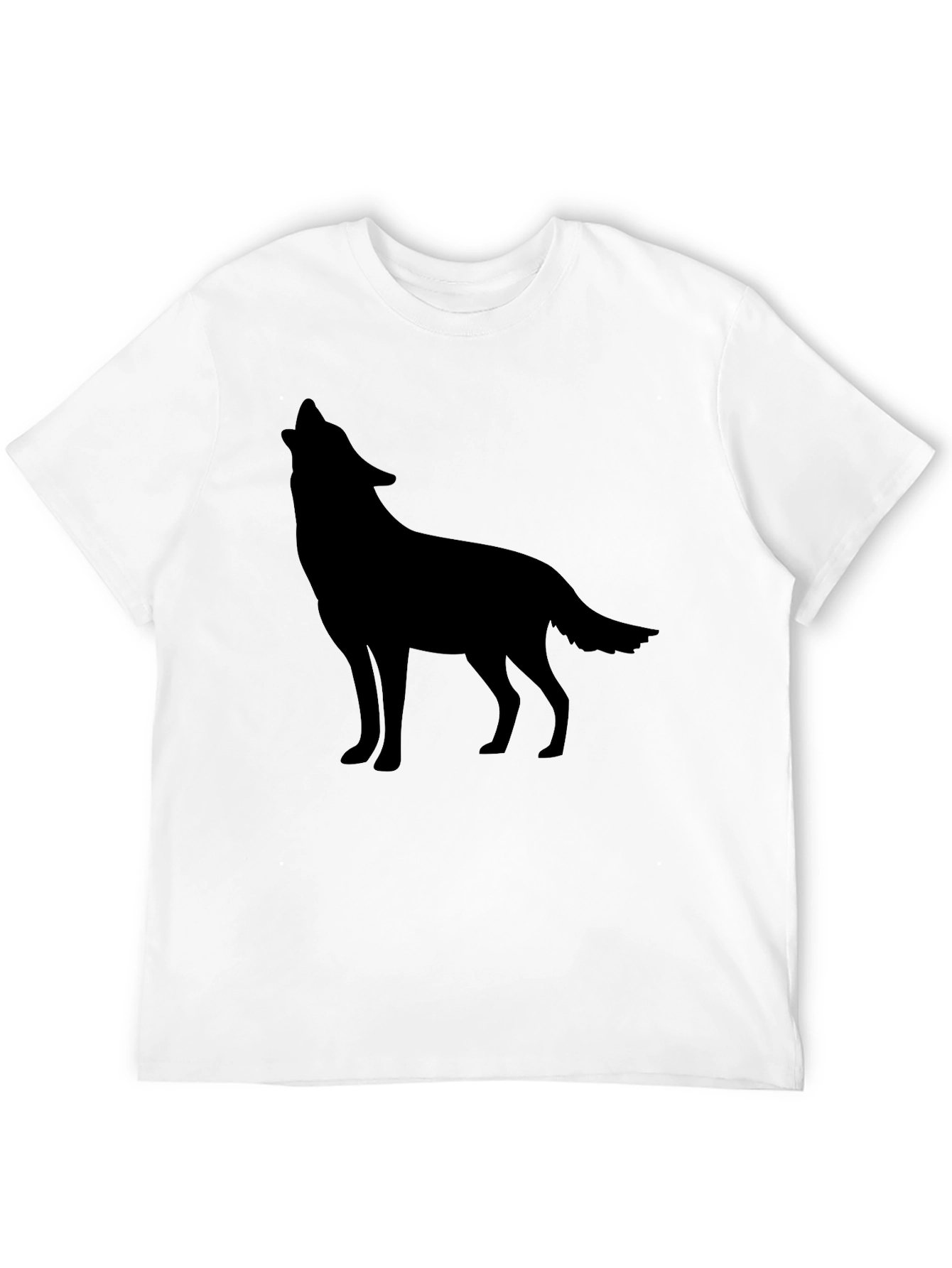 Black Wolf Silhouette Graphic Tee